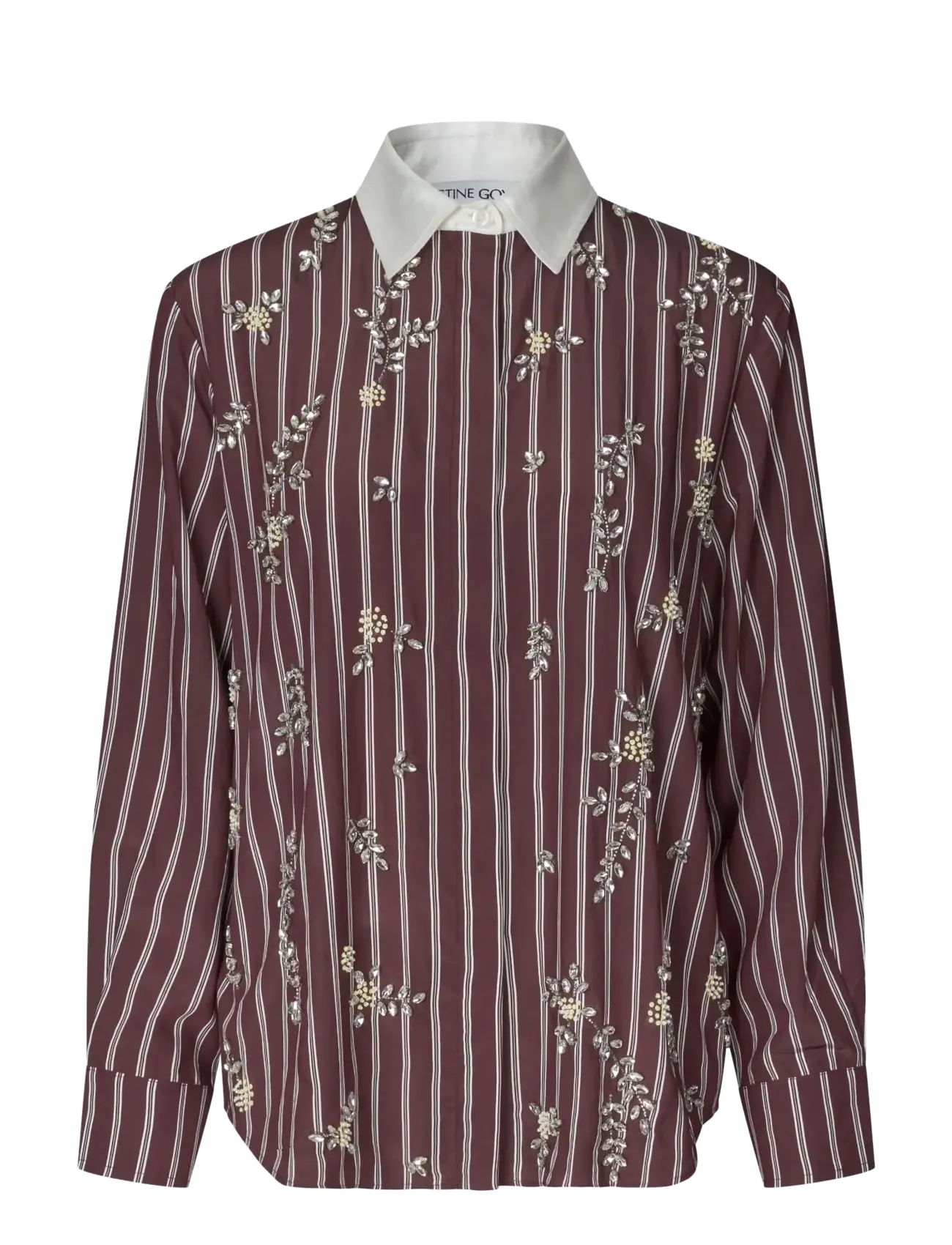 STINE GOYA 2581 Embellished Light Woven, Overs - Kleidung - UNIFORM STRIPES / burgundy