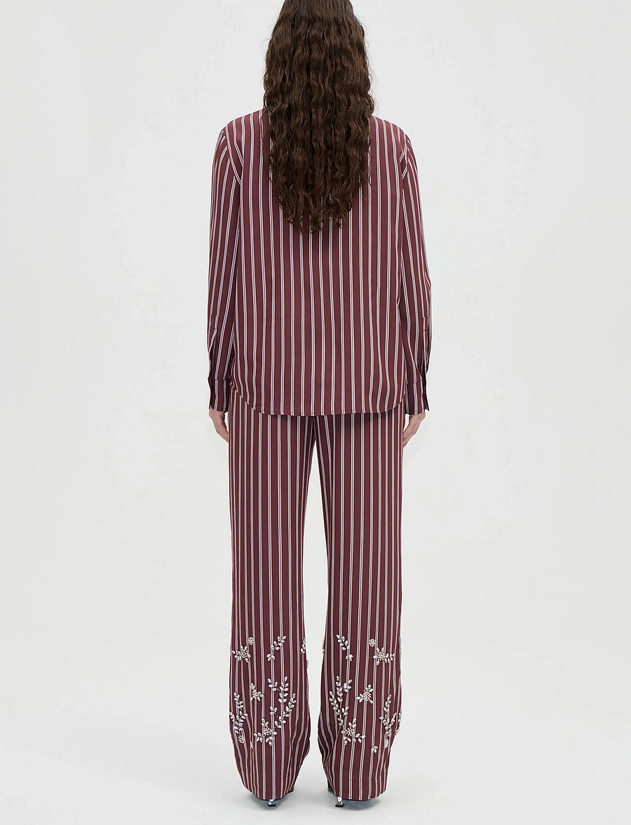 STINE GOYA - 2581 Embellished Light Woven, Overs - långärmade skjortor - uniform stripes - 3