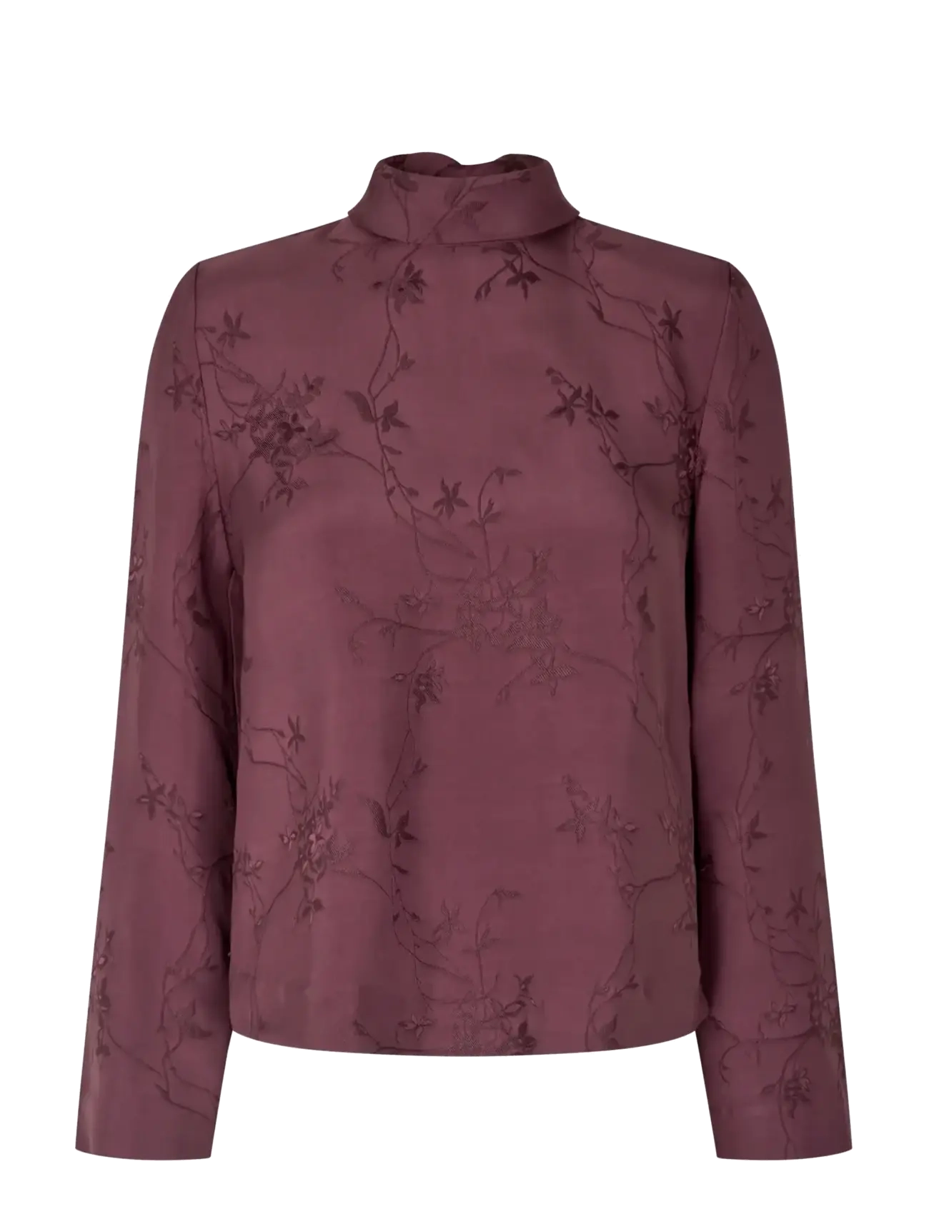STINE GOYA 2548 Fluid Jacquard, Relaxed Tie Ne - Kläder - BORDEAUX / burgundy