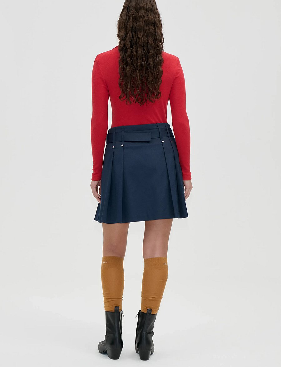 STINE GOYA - 2510 Lux Rib, Long Sleeve Polo Top - langärmlige tops - fiery red - 3