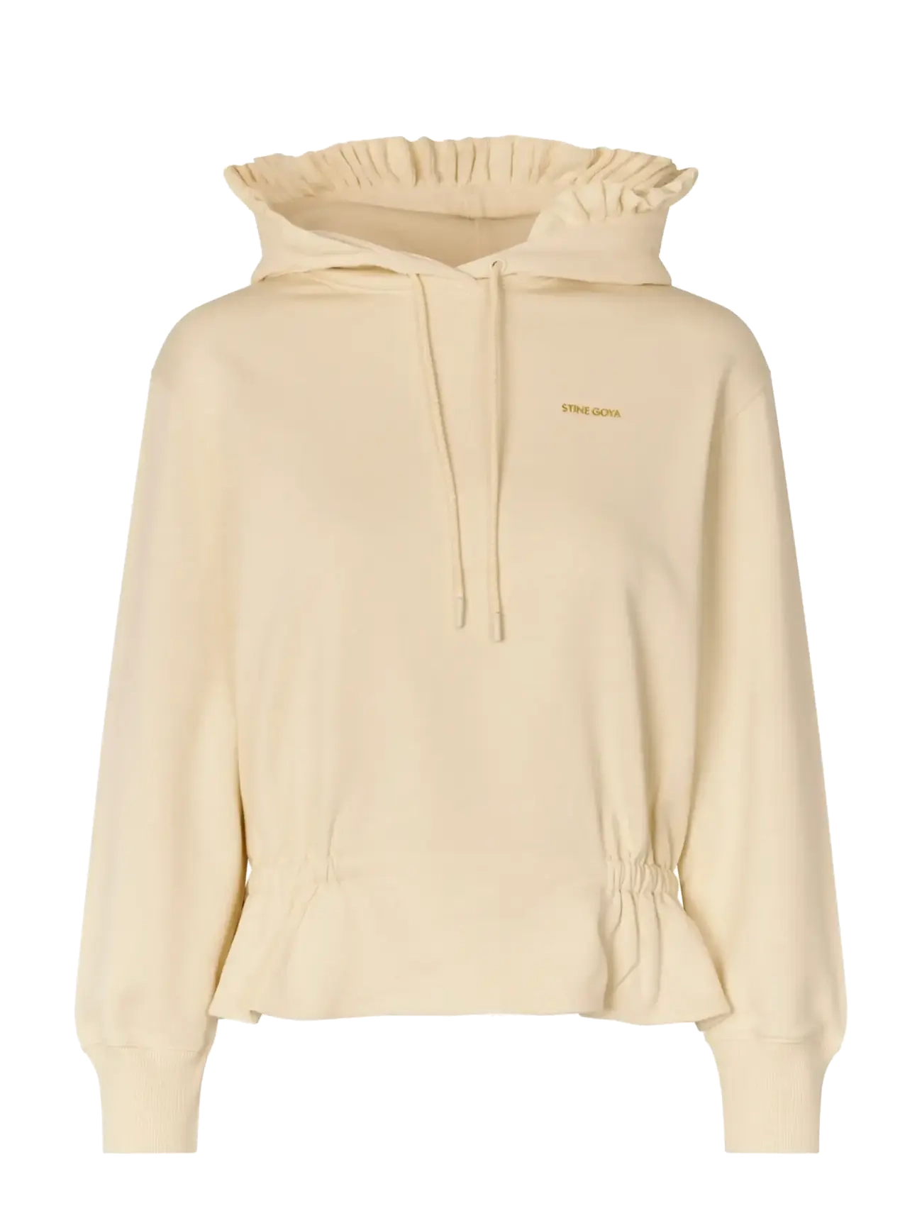 STINE GOYA 2430 Terry, Ruffled Hoodie Sweatshi - Clothing - BUTTERCREAM / cream