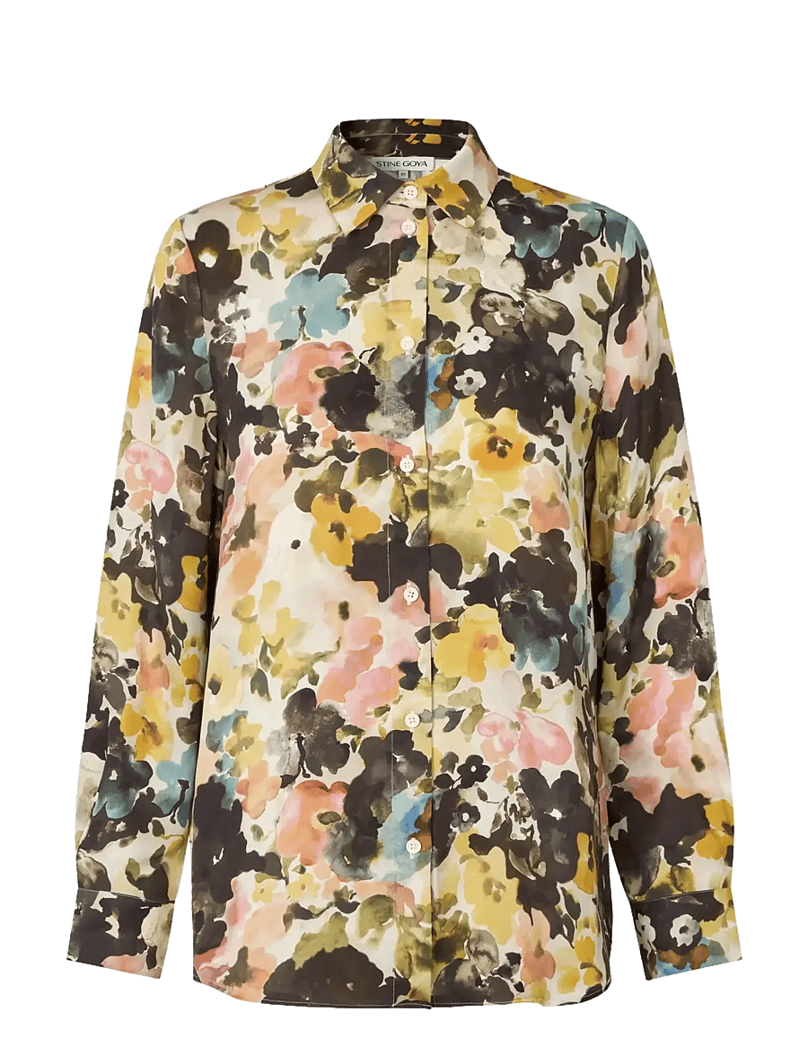 STINE GOYA - 2263 Dry Viscose, Long Sleeve Shirt - langärmlige hemden - the sentimental bloom - 1