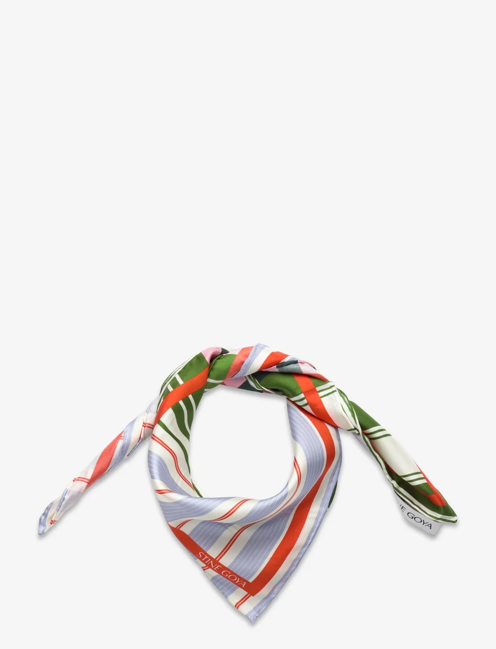STINE GOYA - 2287 Silk Scarves, Small Scarf - mode trends - forest stripe - 0