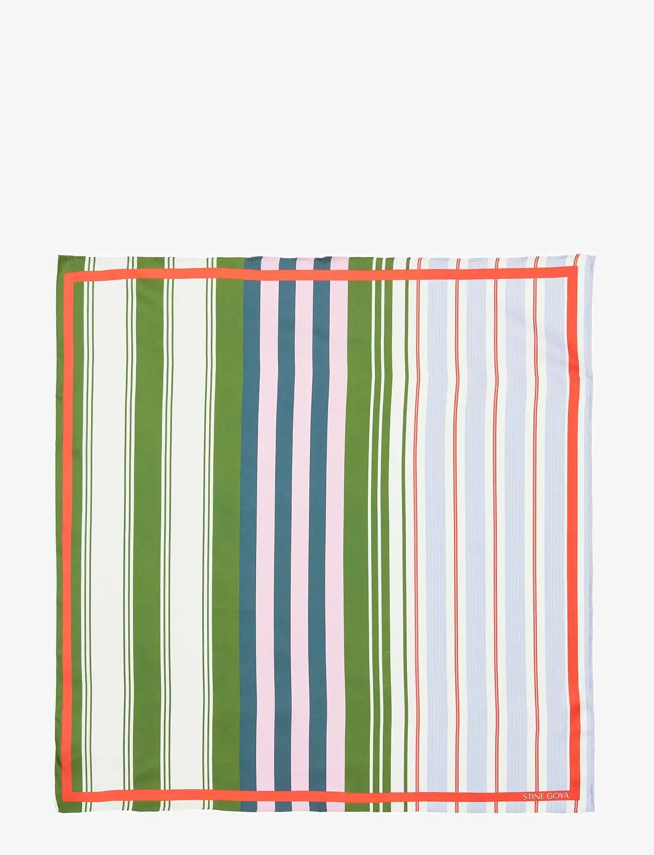 STINE GOYA - 2287 Silk Scarves, Small Scarf - forest stripe - 1