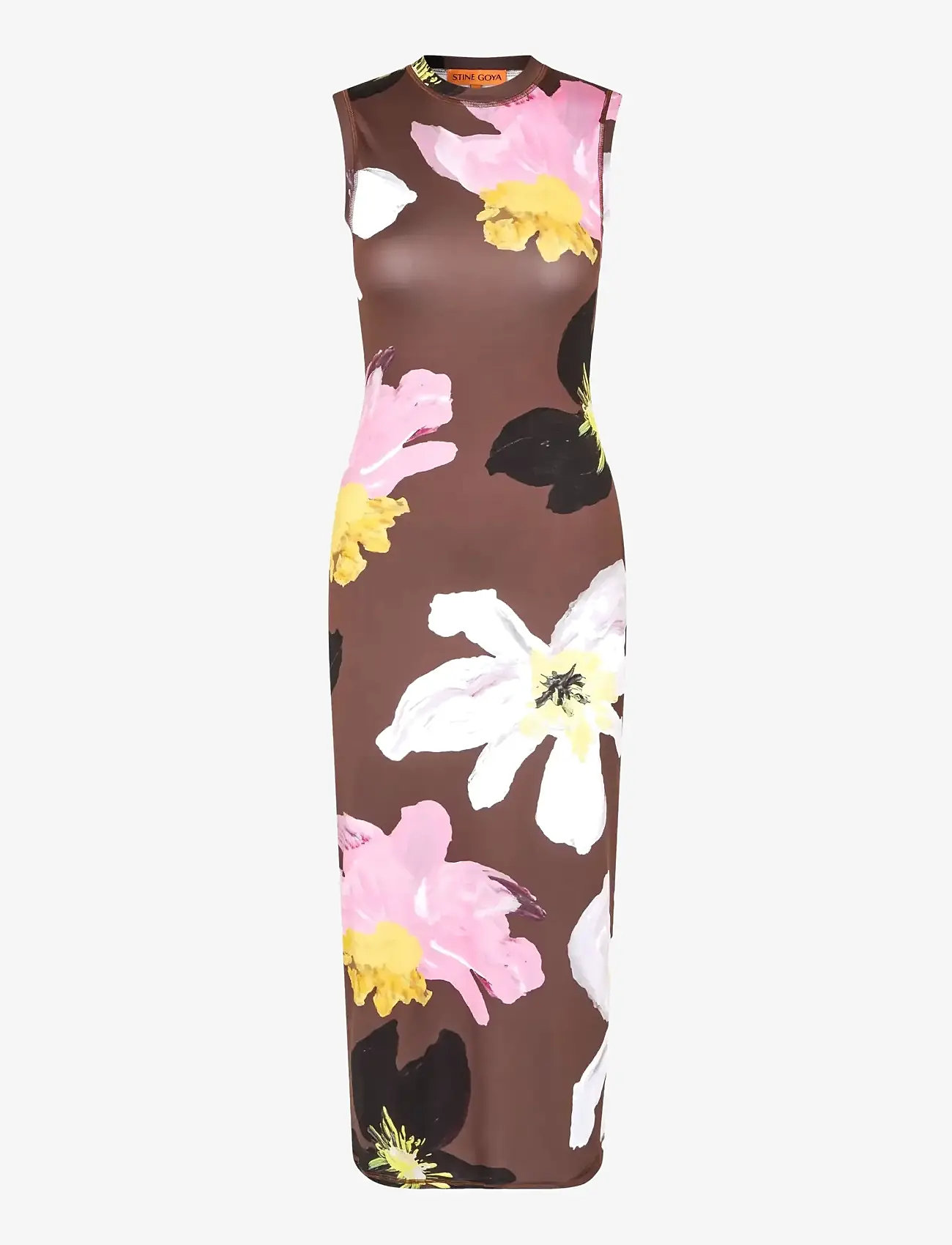 STINE GOYA - 2244 Stocking Jersey, Elastic Tank - midi dresses - wild flowers - 1