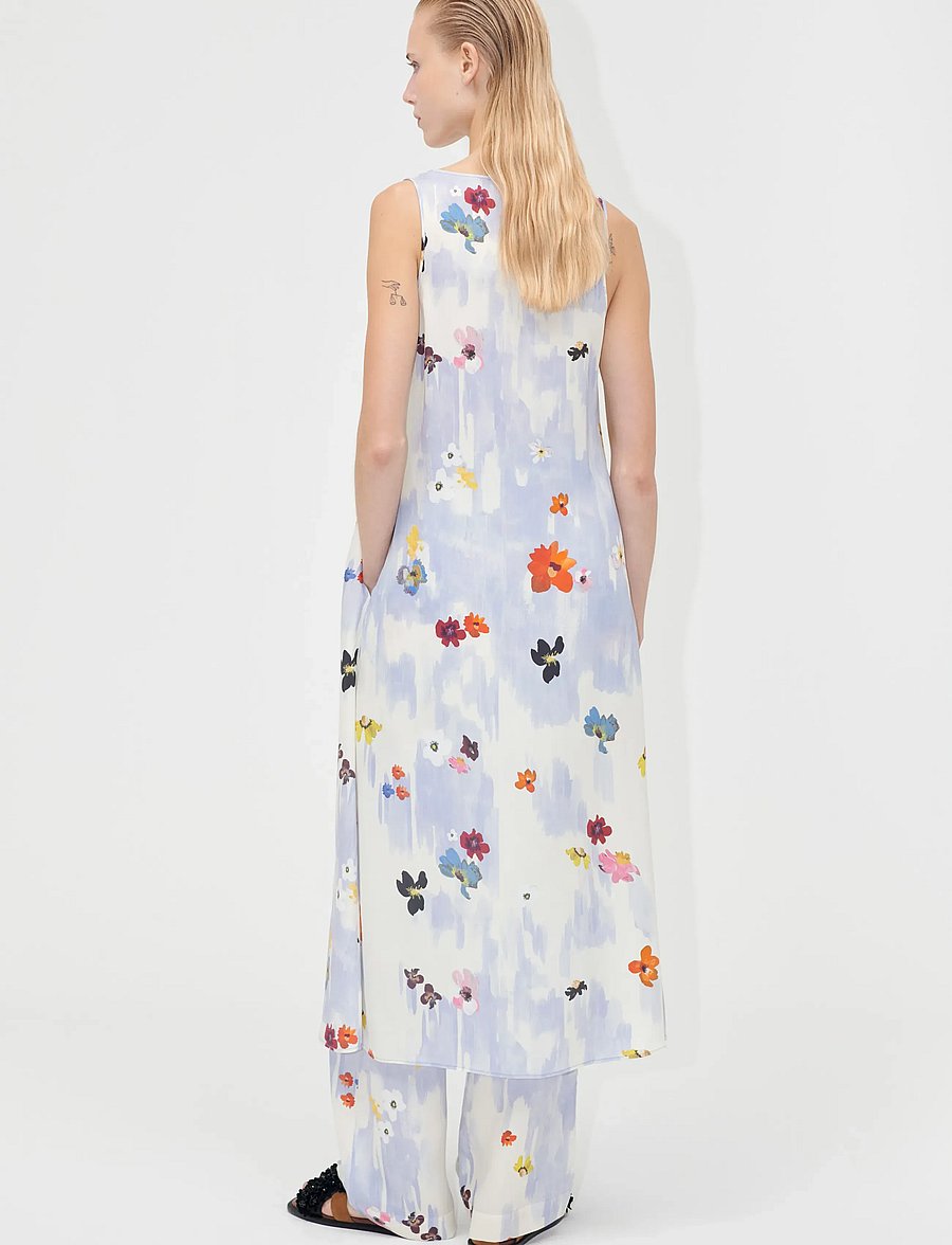 STINE GOYA - 2263 Dry Viscose, Tank Long Dress - midikleider - skyfall flowers - 3