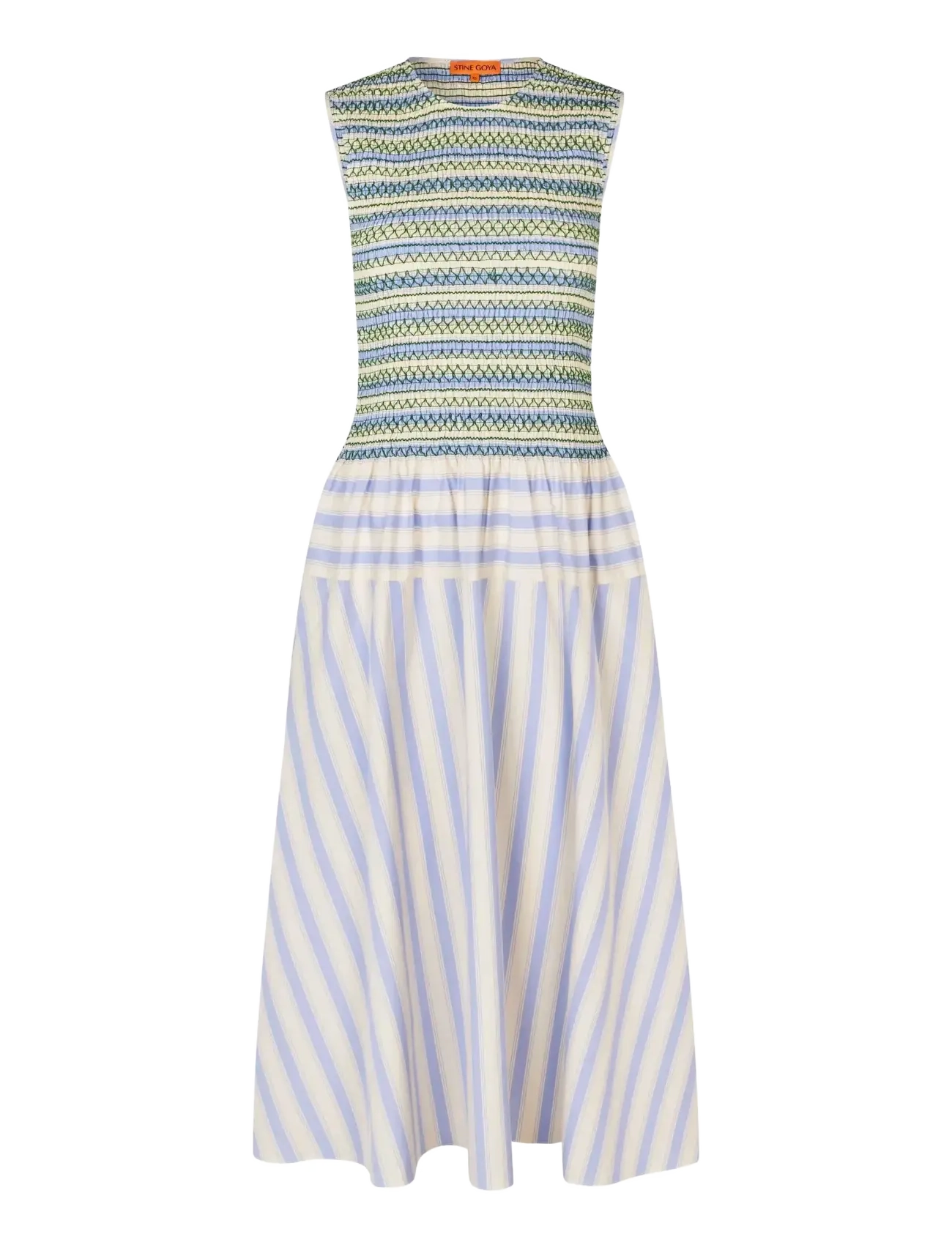 STINE GOYA 2367 Smocked Baumwolle, Smocked Gather Patterned - L - Damen