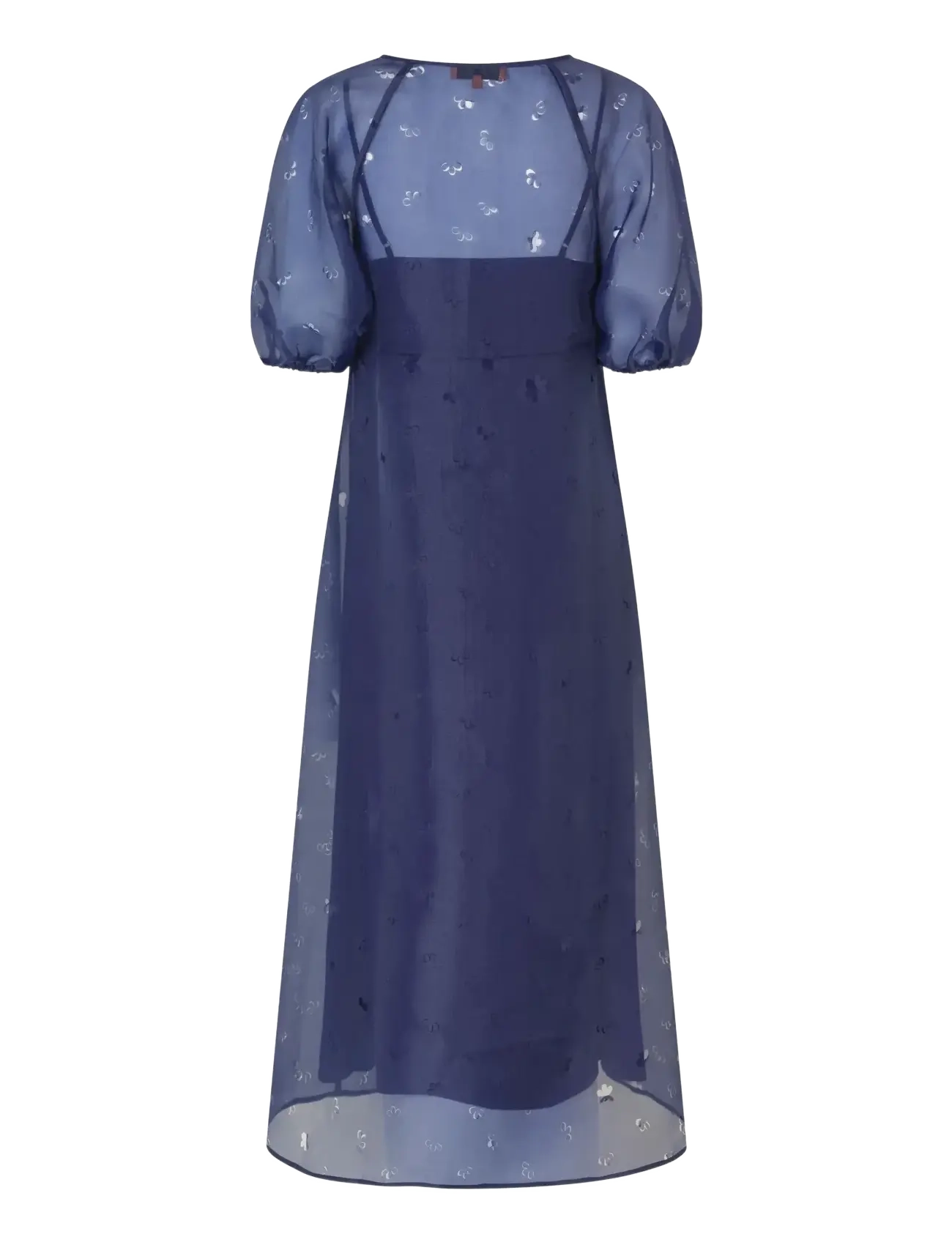 STINE GOYA - 1608 Organza, Puff Sleeve Long Dres - kokteilinės suknelės - ditzy floral - 2