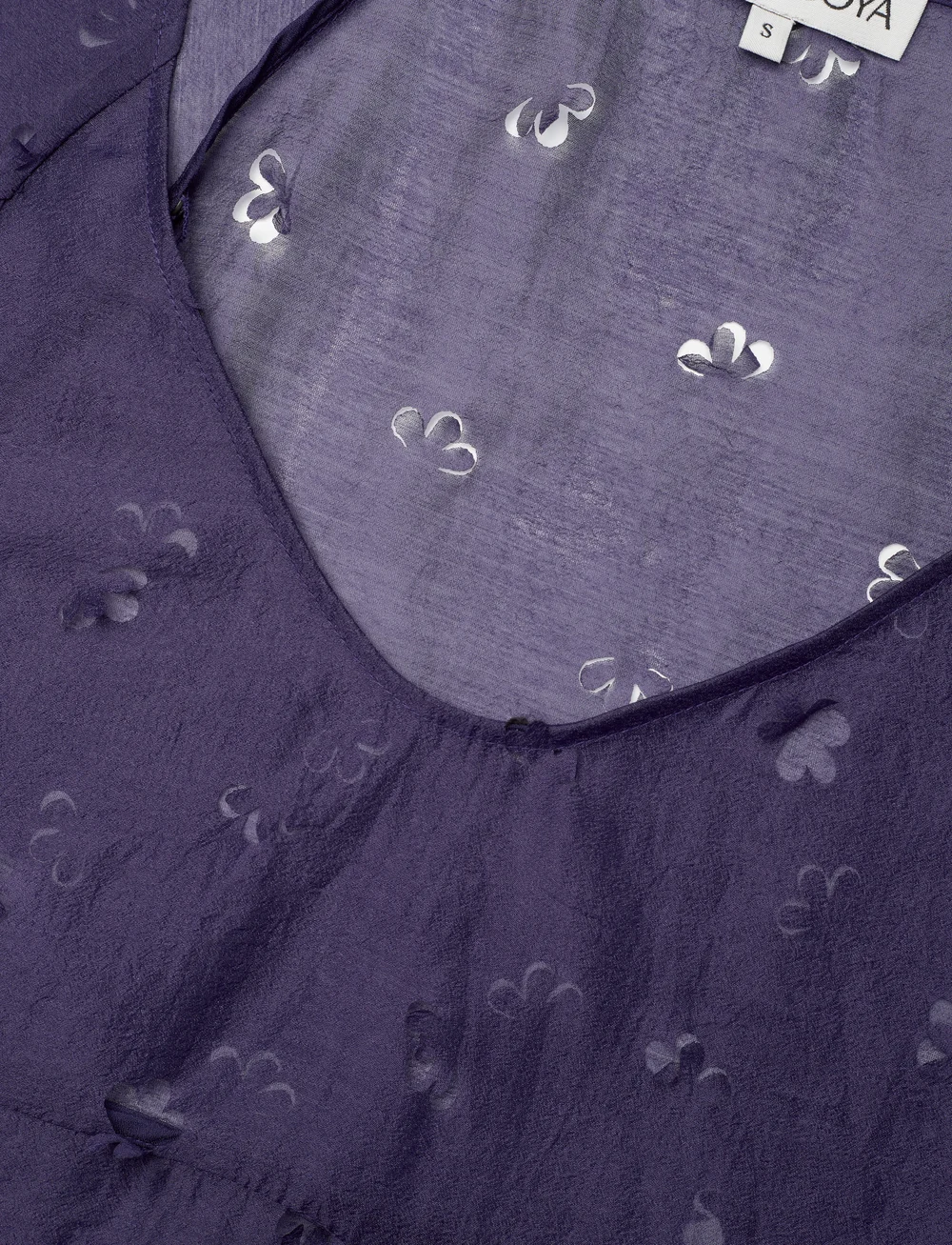 STINE GOYA - 1608 Organza, Puff Sleeve Long Dres - cocktailklänningar - ditzy floral - 4