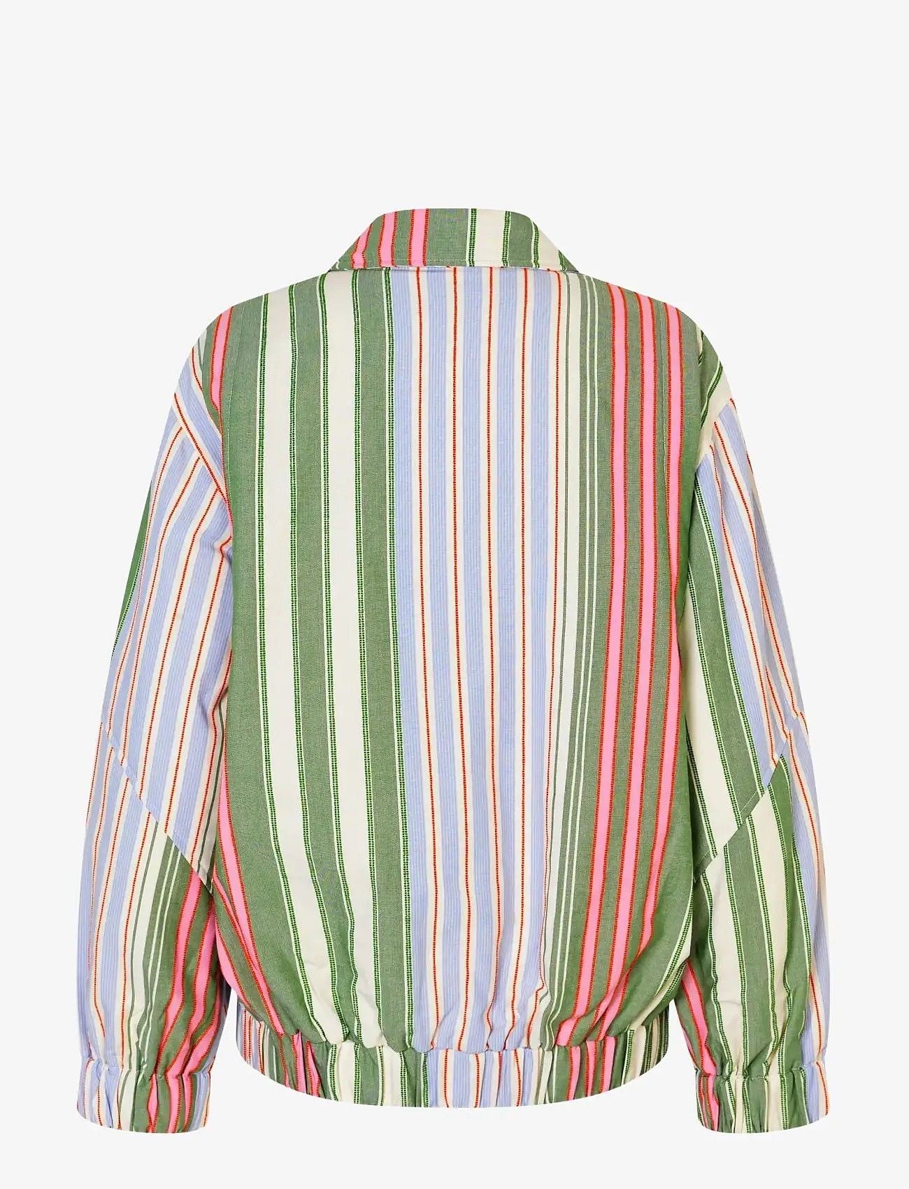 STINE GOYA - 2363 Striped Cotton, Oversized Util - sügisjakid - forest stripe - 2