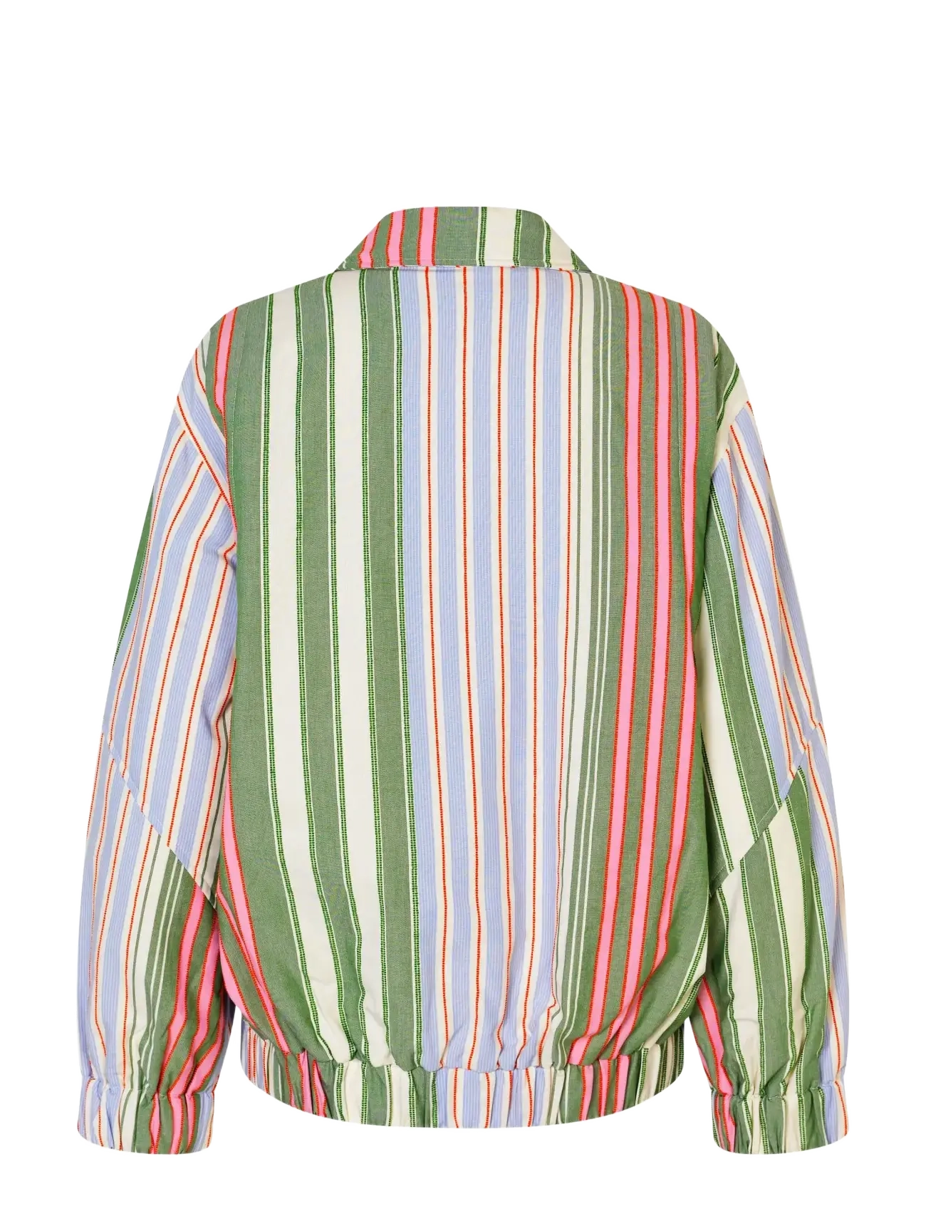 STINE GOYA - 2363 Striped Cotton, Oversized Util - spring jackets - forest stripe - 2