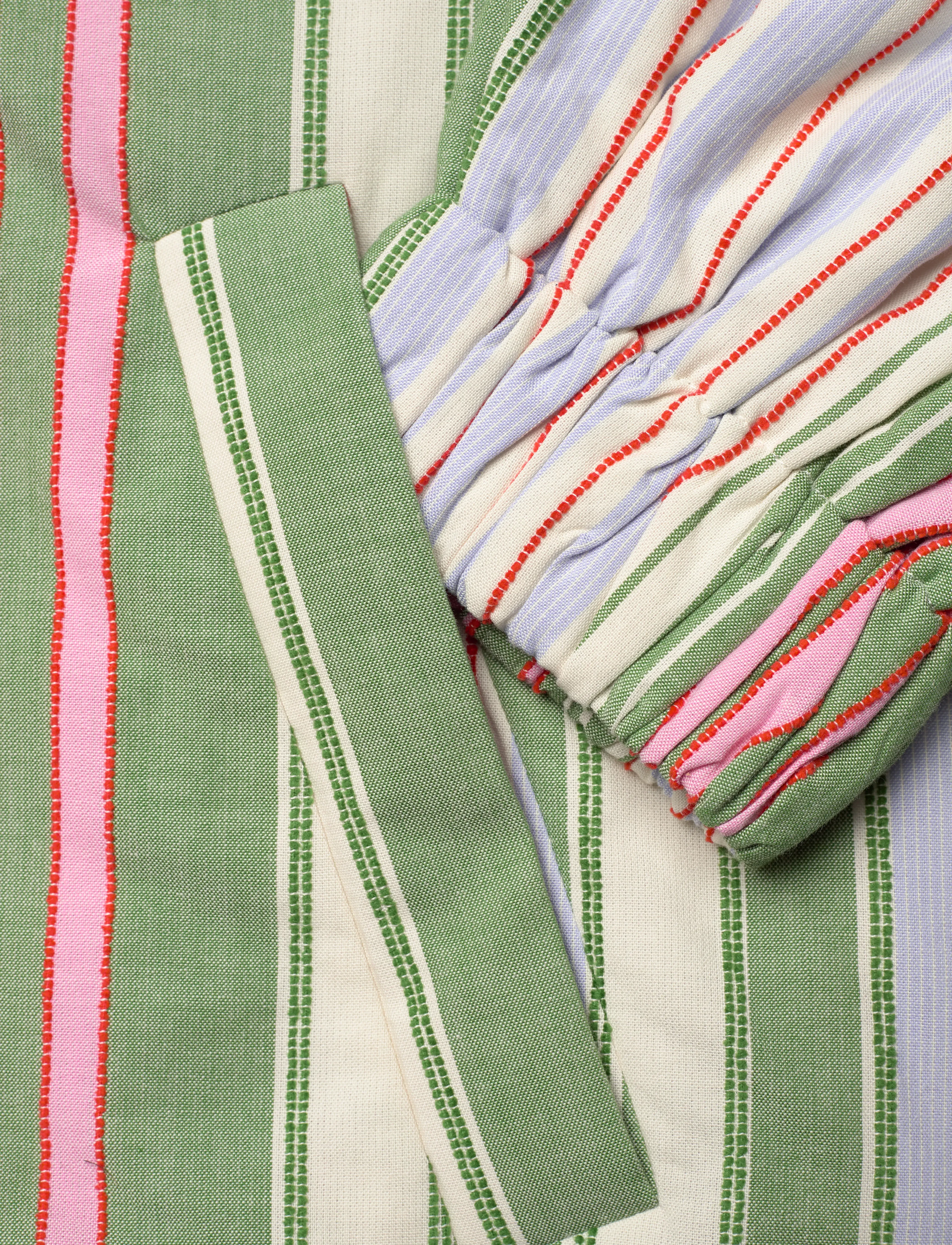 STINE GOYA - 2363 Striped Cotton, Oversized Util - spring jackets - forest stripe - 5