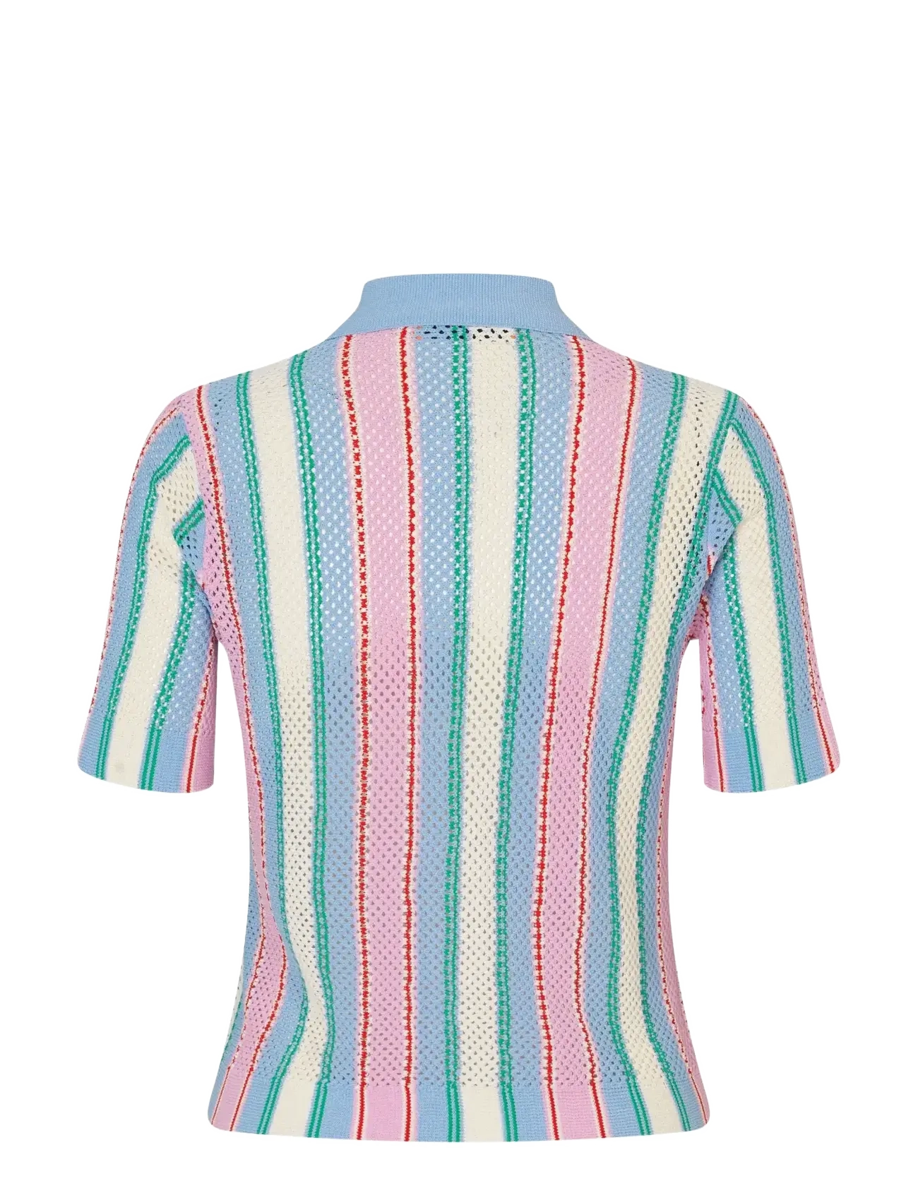 STINE GOYA - 2100 Tricot Knit, Short Sleeve Croc - kurzärmlige hemden - pastel stripes - 2