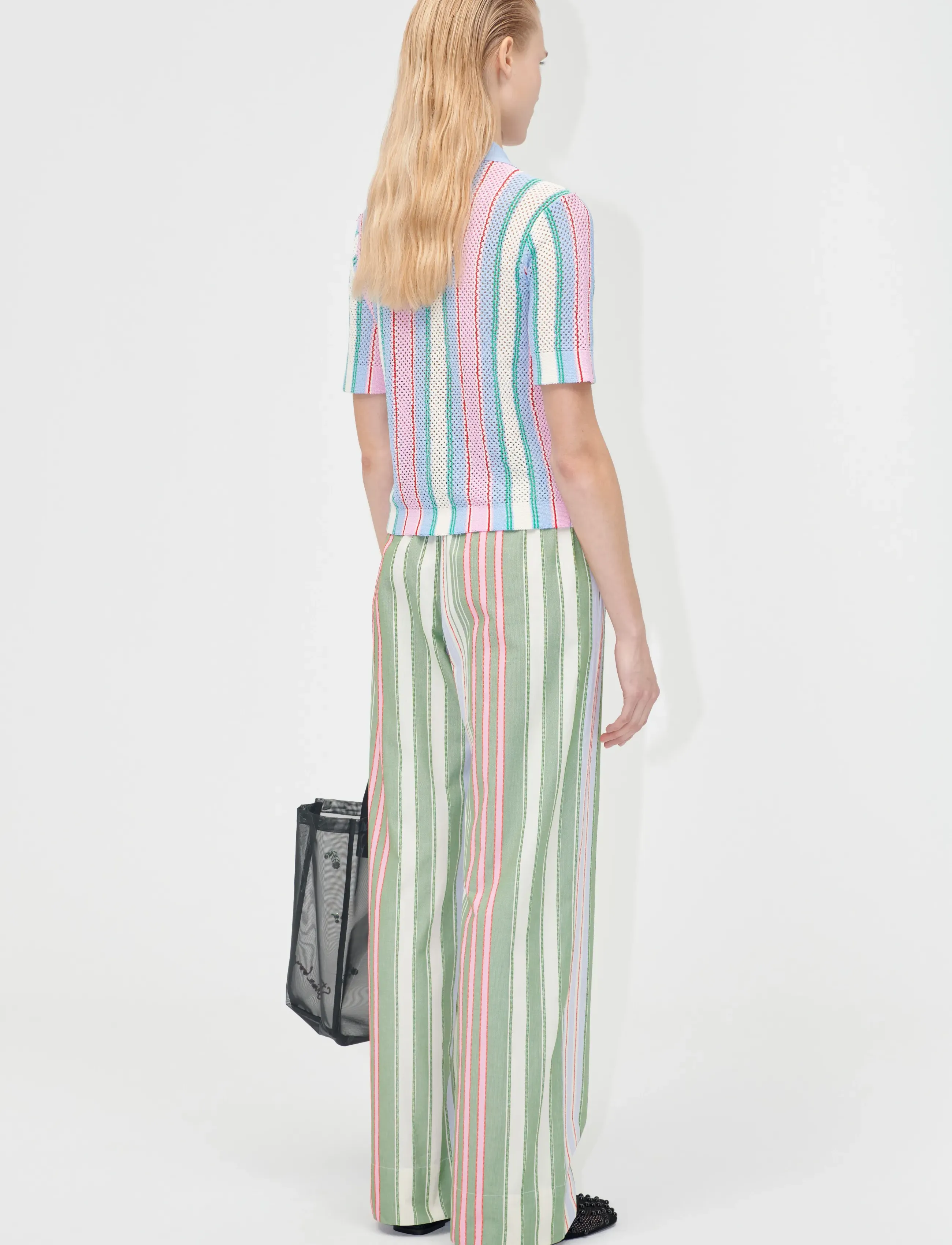 STINE GOYA - 2100 Tricot Knit, Short Sleeve Croc - kurzärmlige hemden - pastel stripes - 3