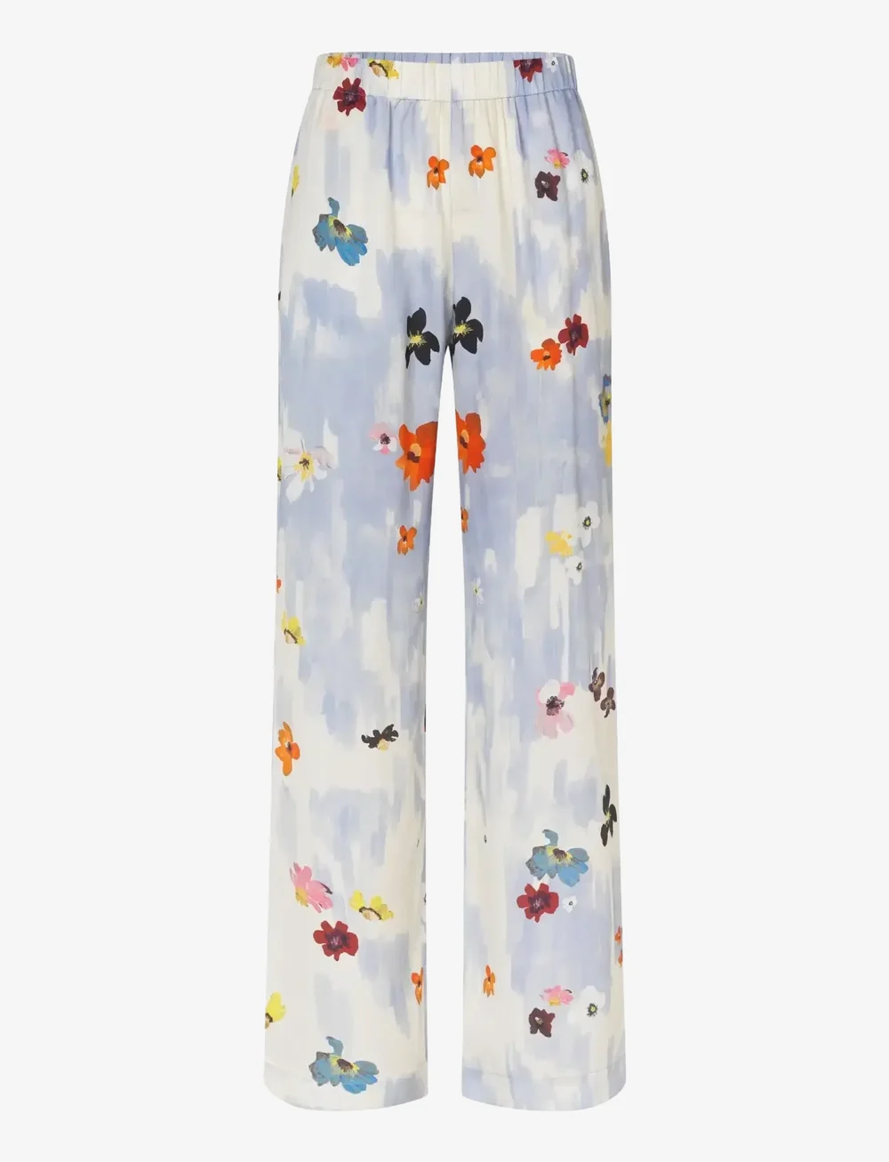 STINE GOYA - 2263 Dry Viscose, Elasticated Long - vida byxor - skyfall flowers - 1