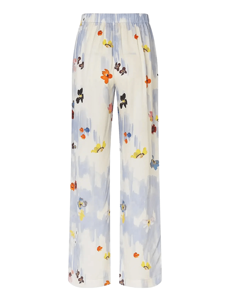 STINE GOYA - 2263 Dry Viscose, Elasticated Long - wijde broeken - skyfall flowers - 2