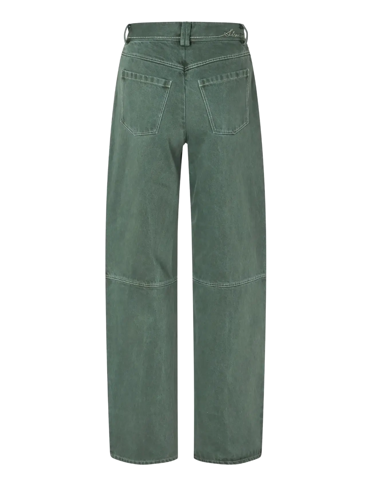 STINE GOYA - 2393 Denim, Structured Long Pants - wide leg jeans - dark green - 2