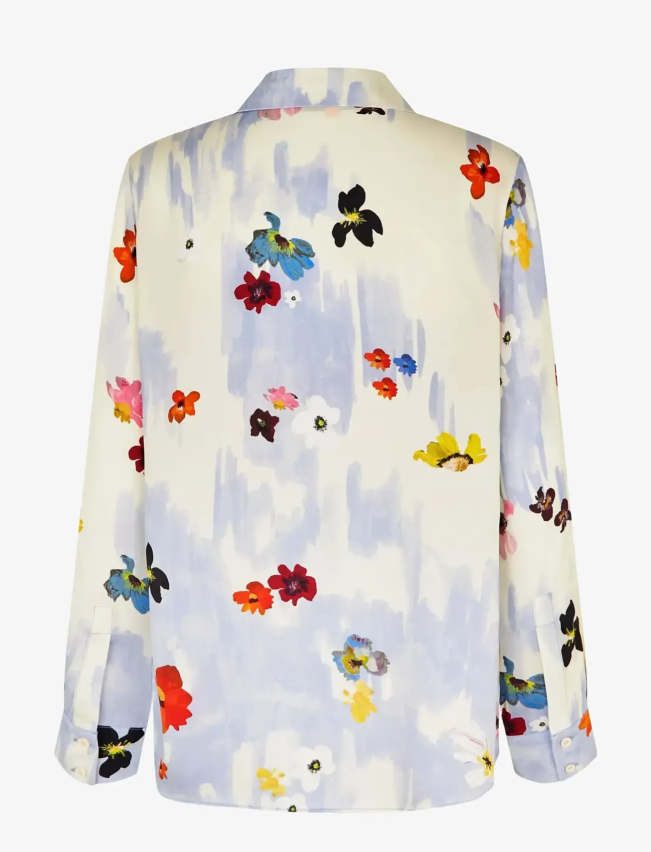 STINE GOYA - 2263 Dry Viscose, Long Sleeve Shirt - langärmlige hemden - skyfall flowers - 2