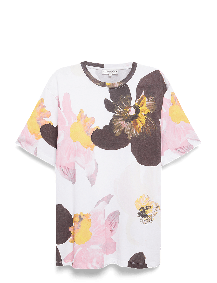 STINE GOYA - 2243 Light Jersey, Short Sleeve T-S - t-shirts - light wild flowers - 1
