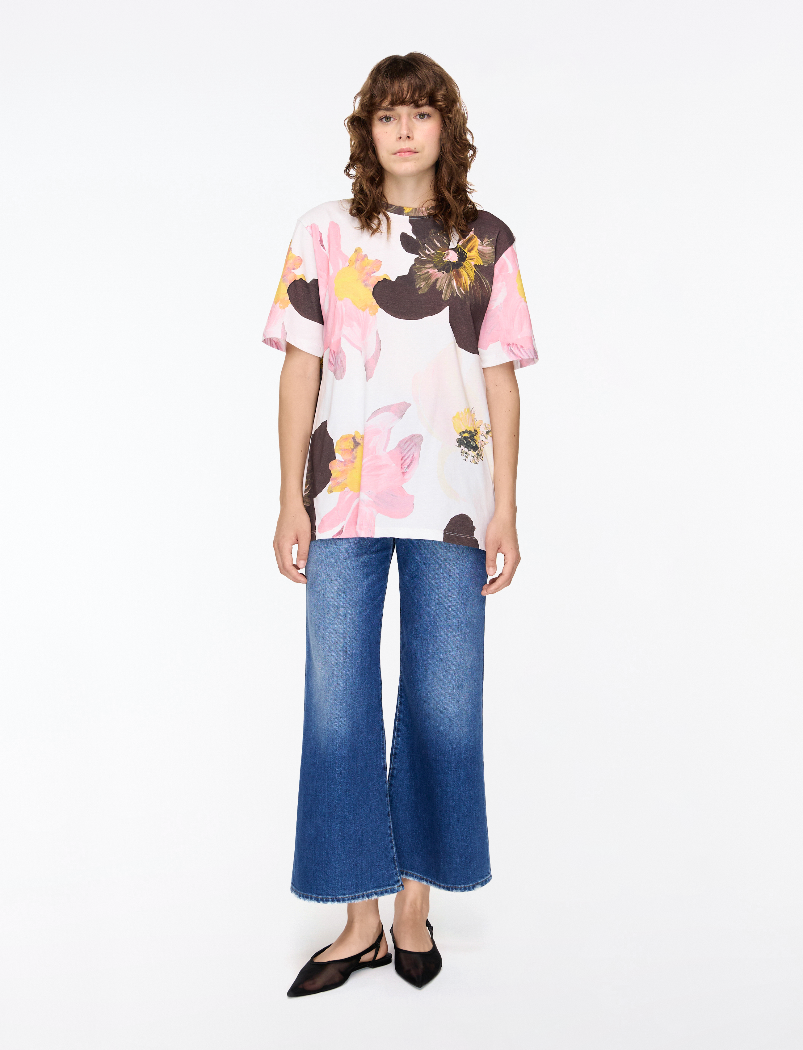 STINE GOYA - 2243 Light Jersey, Short Sleeve T-S - t-krekli - light wild flowers - 2