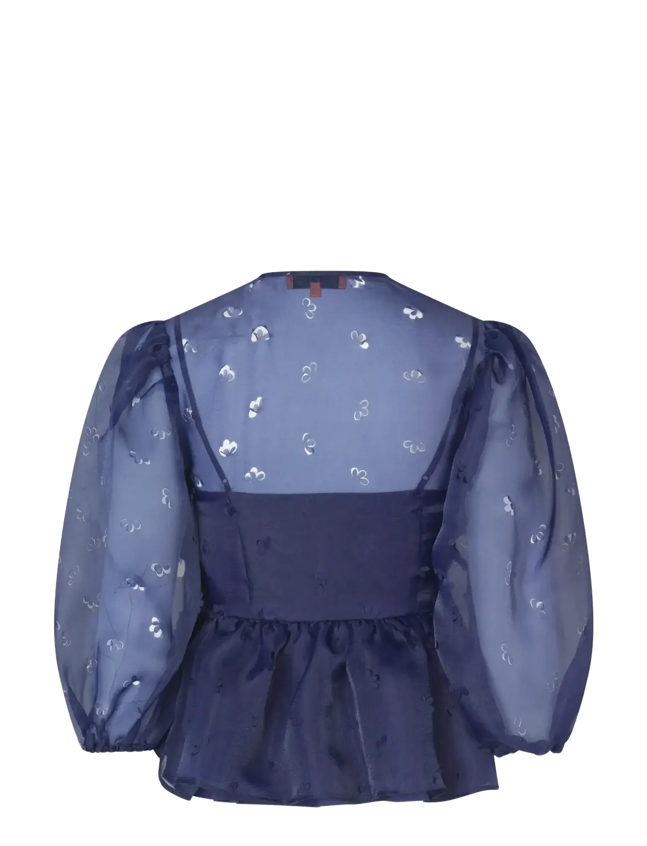 STINE GOYA - 1608 Organza, Long Sleeve Bow Top - lühikeste varrukatega pluusid - ditzy floral - 2