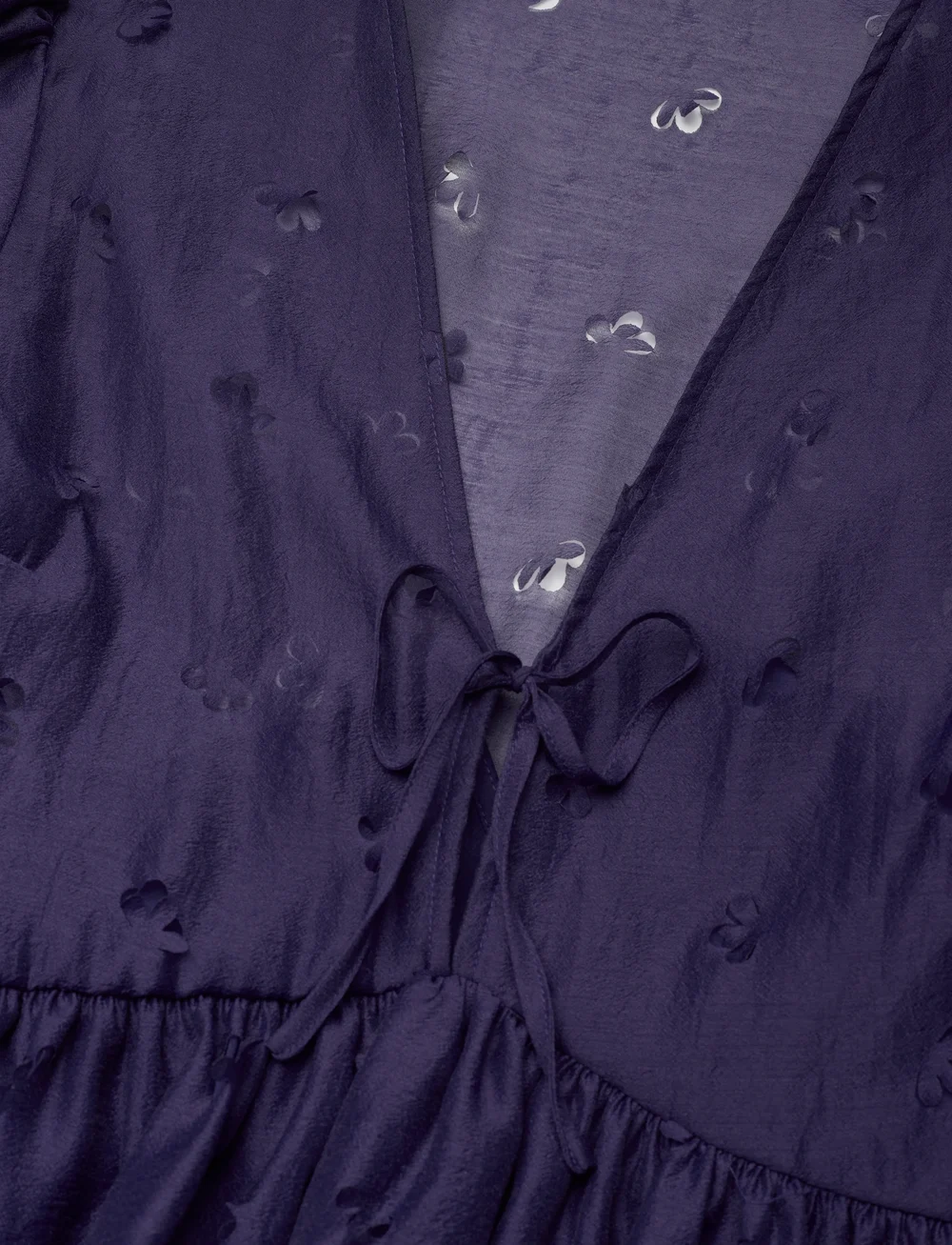 STINE GOYA - 1608 Organza, Long Sleeve Bow Top - lühikeste varrukatega pluusid - ditzy floral - 4