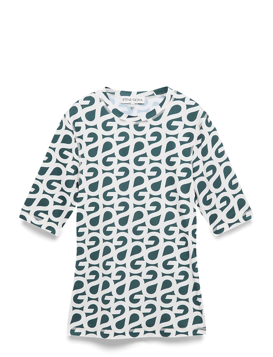 STINE GOYA - 2244 Stocking Jersey, Elastic Short - t-shirts - forest green logo - 2