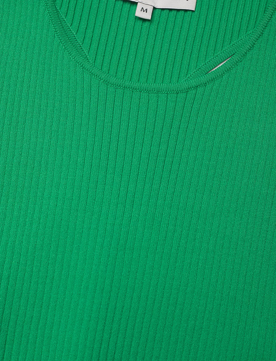 STINE GOYA - 2383 Lightweight Knit, Ruffle Tank - Ärmellose tops - green stripes - 4