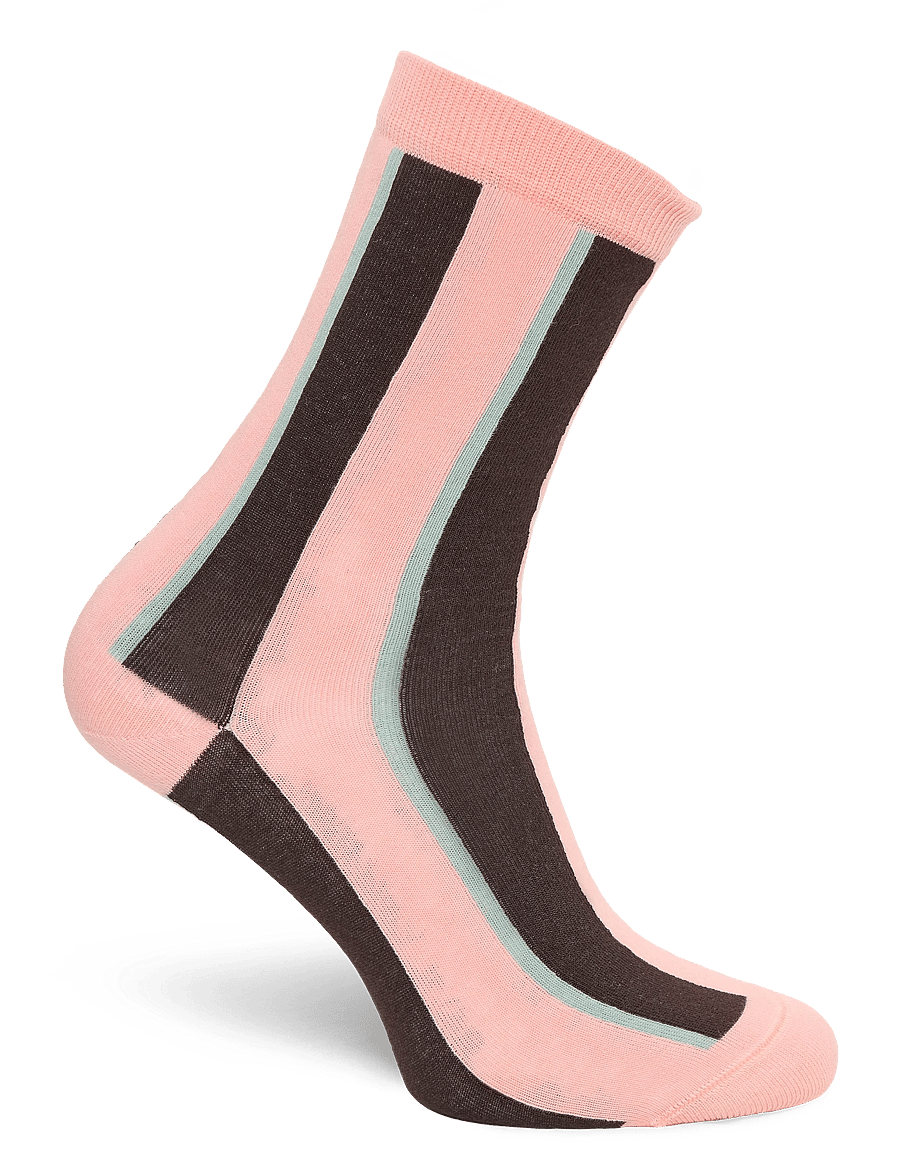 STINE GOYA - Socks, Short Socks - klassikalised sokid - rosewood mint stripes - 1