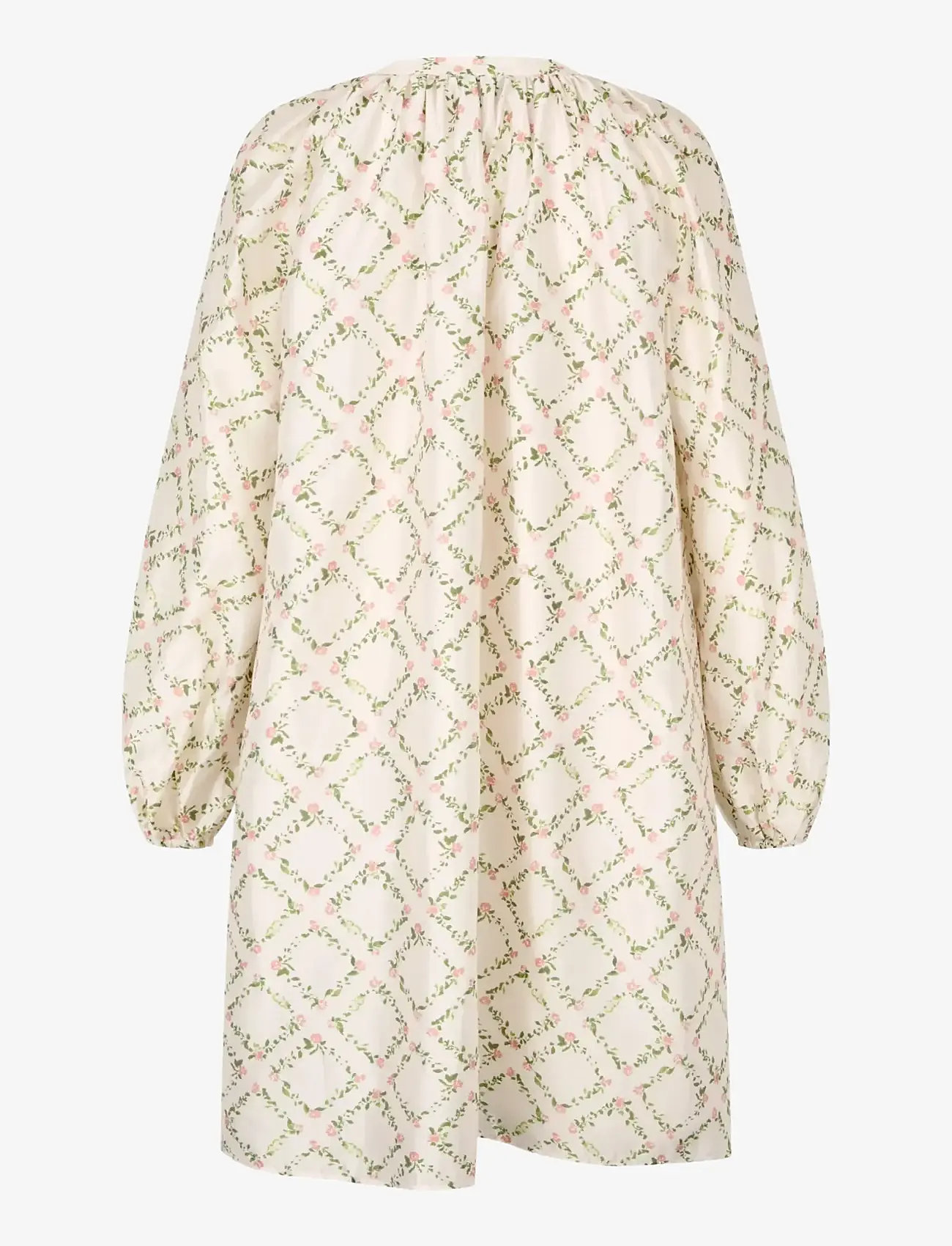 STINE GOYA - 2519 Flat Texture Viscose, Volumino - sommerkleider - sakura check pink - 2