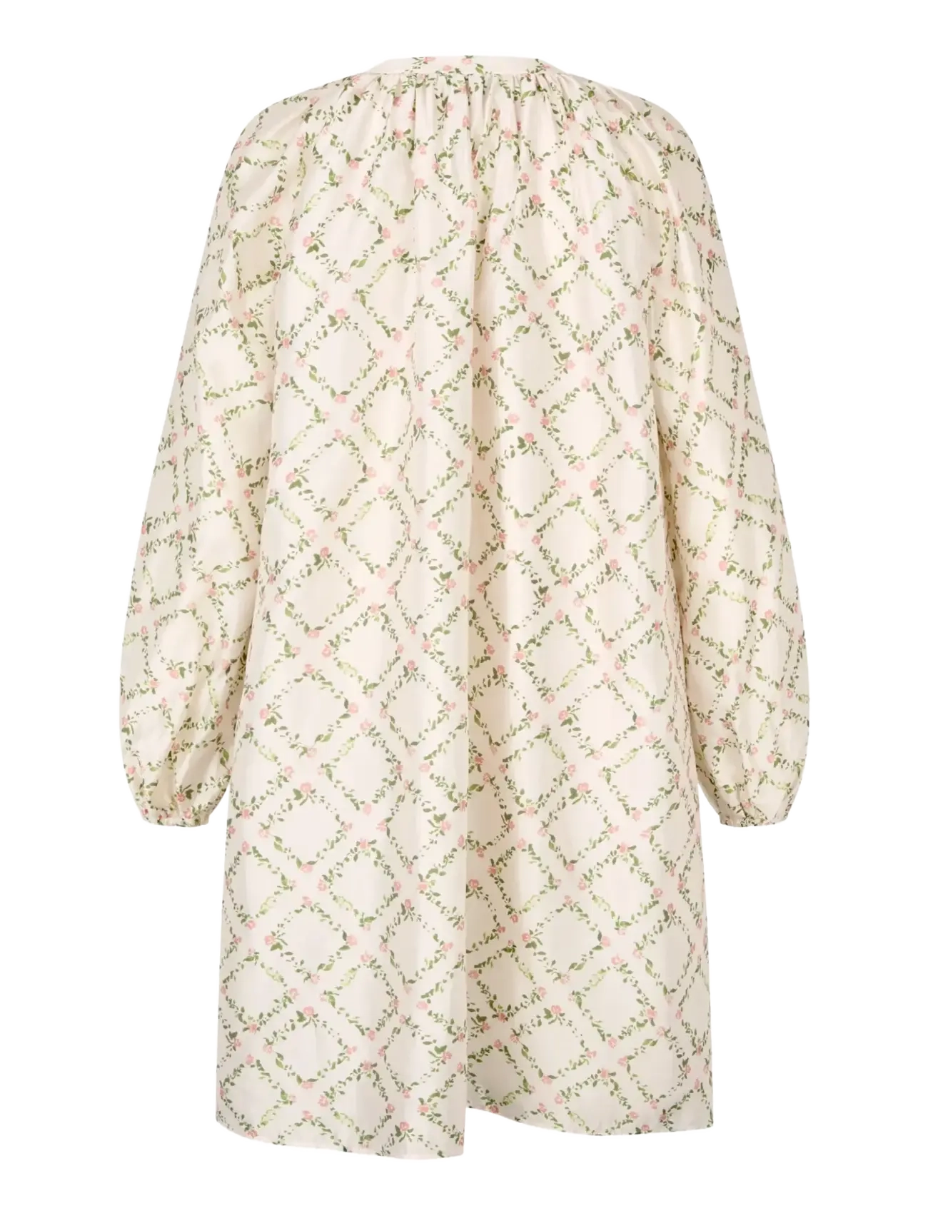 STINE GOYA - 2519 Flat Texture Viscose, Volumino - sommerkjoler - sakura check pink - 2