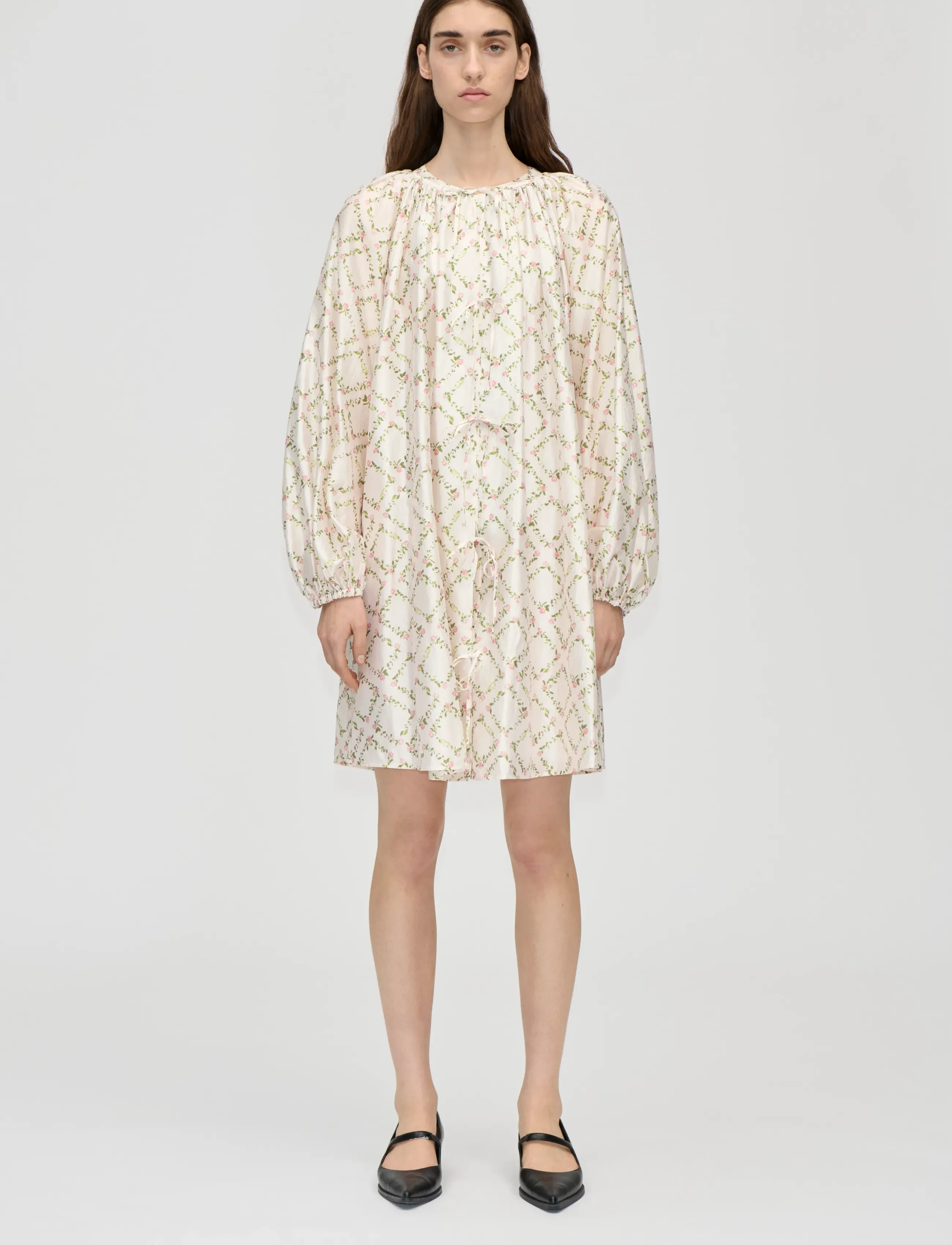 STINE GOYA 2519 Flat Texture Viscose, Volumino, XS, Dresses, Beige - Short Dress, Frauen