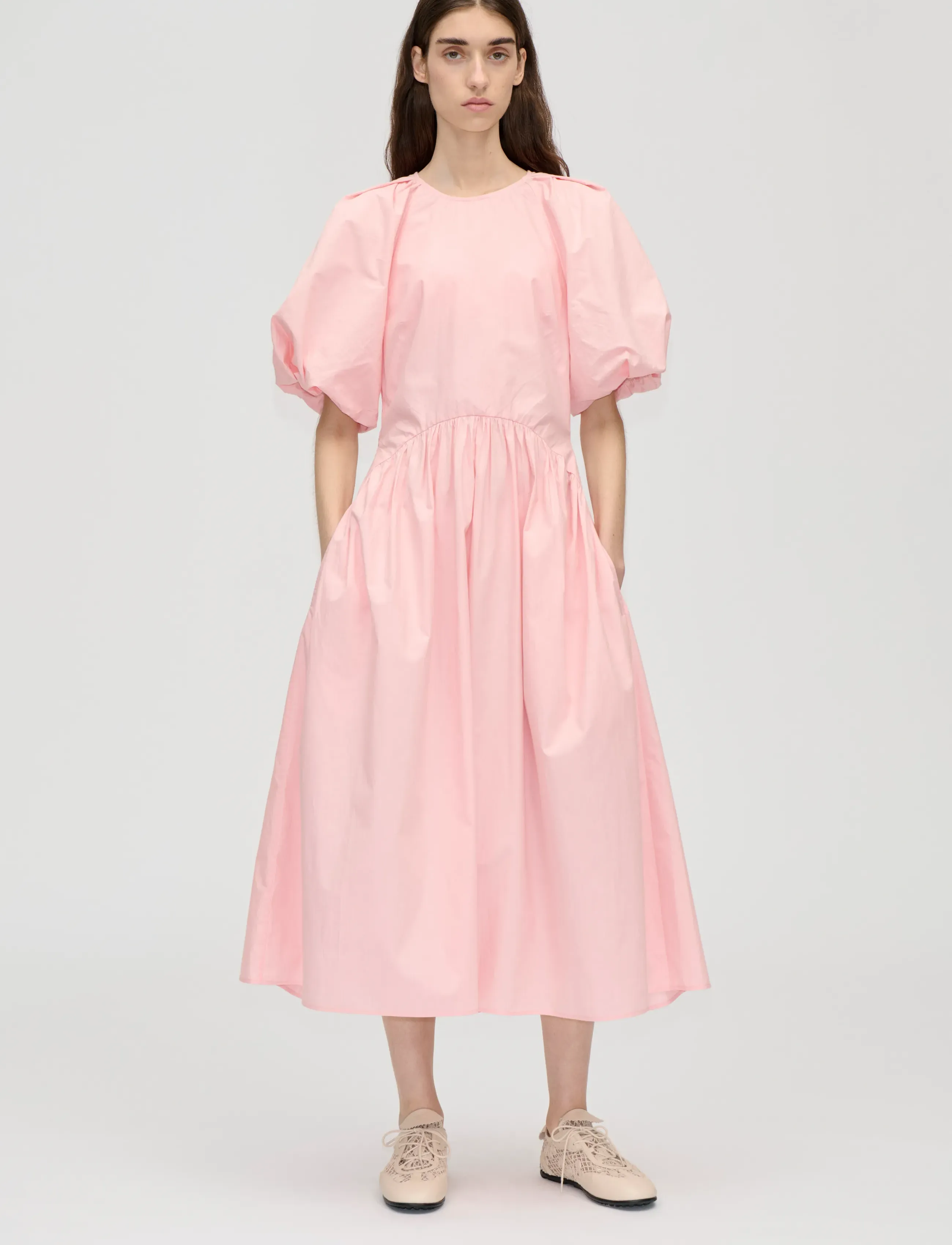 STINE GOYA 2522 Midweight Cotton Broderie, Gat - Kjoler - BALLERINA BRODERIE / pink/rose