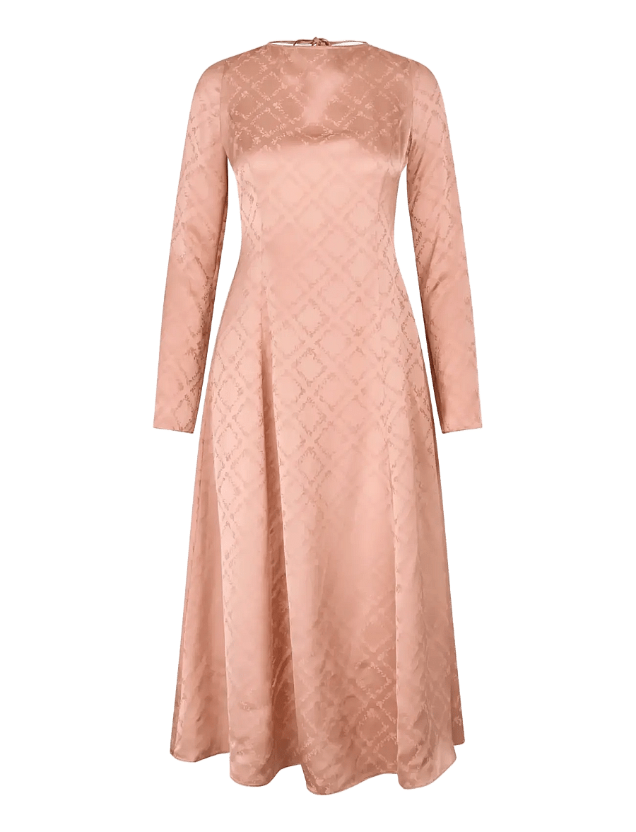 STINE GOYA - 2524 Luxe Viscose Jacquard, Open Ba - suvekleidid - sakura check - 1