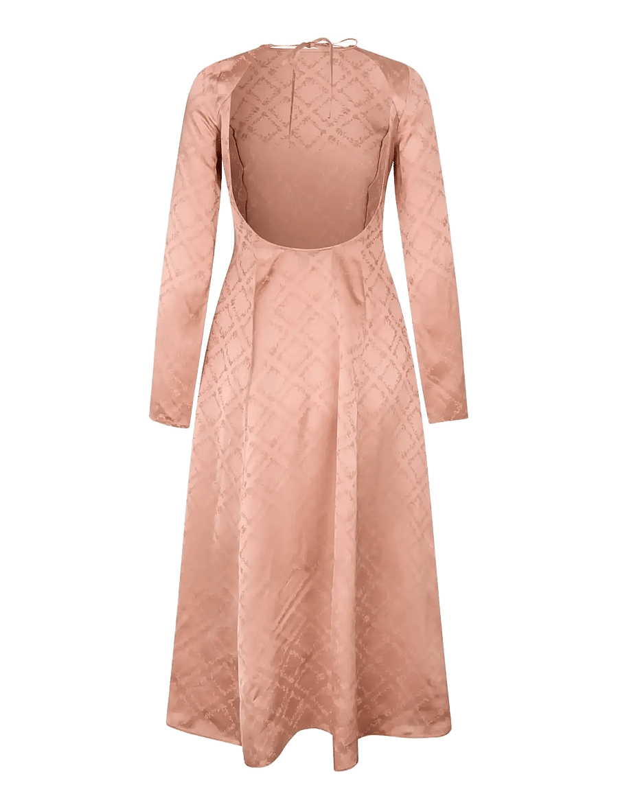 STINE GOYA - 2524 Luxe Viscose Jacquard, Open Ba - suvekleidid - sakura check - 2