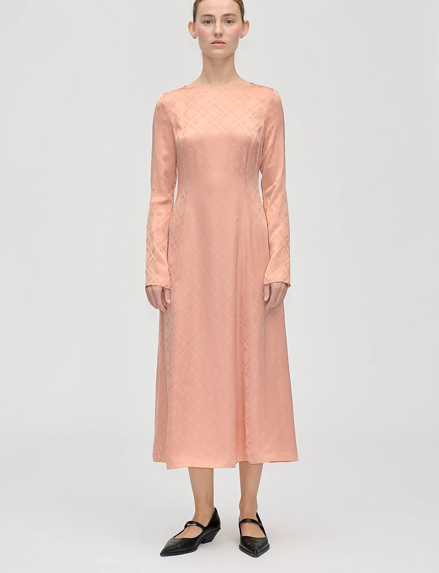 STINE GOYA - 2524 Luxe Viscose Jacquard, Open Ba - suvekleidid - sakura check - 0