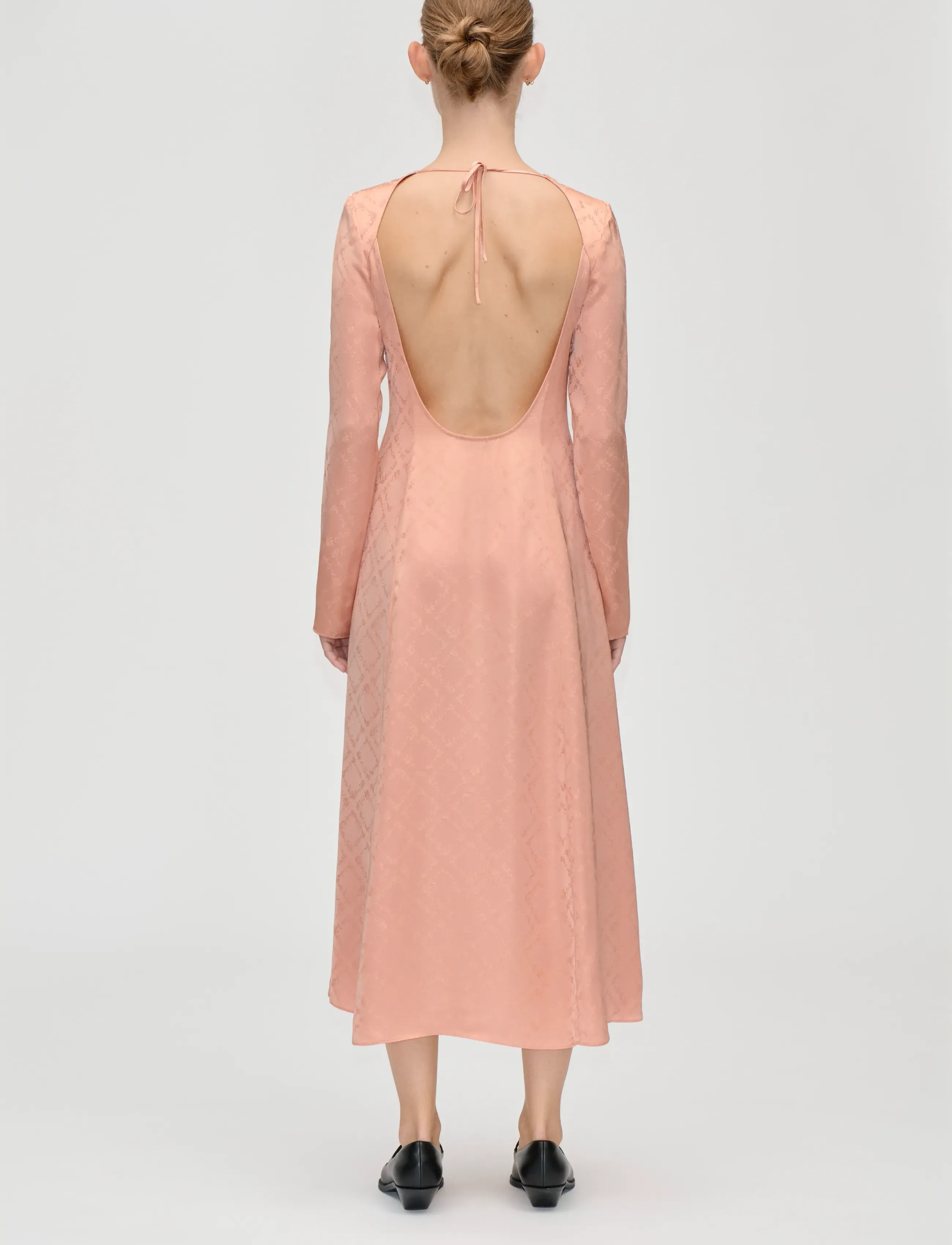 STINE GOYA - 2524 Luxe Viscose Jacquard, Open Ba - suvekleidid - sakura check - 3