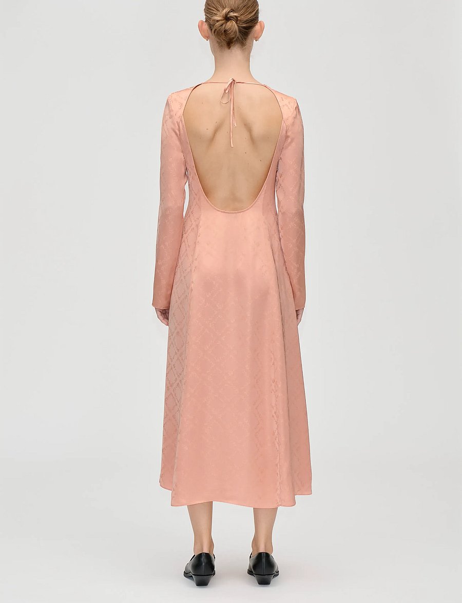 STINE GOYA - 2524 Luxe Viscose Jacquard, Open Ba - suvekleidid - sakura check - 3