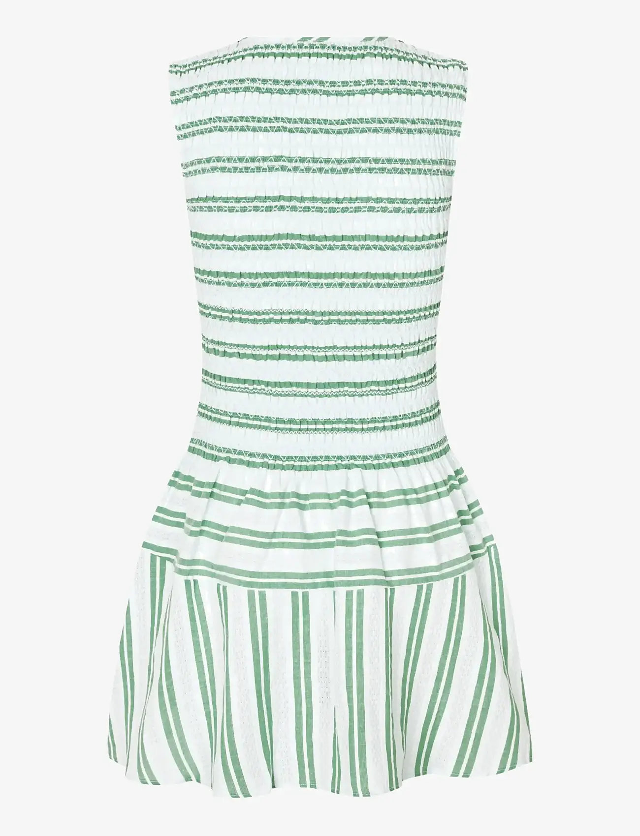 STINE GOYA - 2367 Smocked Cotton, Sleeveless Smo - vasarinės suknelės - smocked stripes - 2