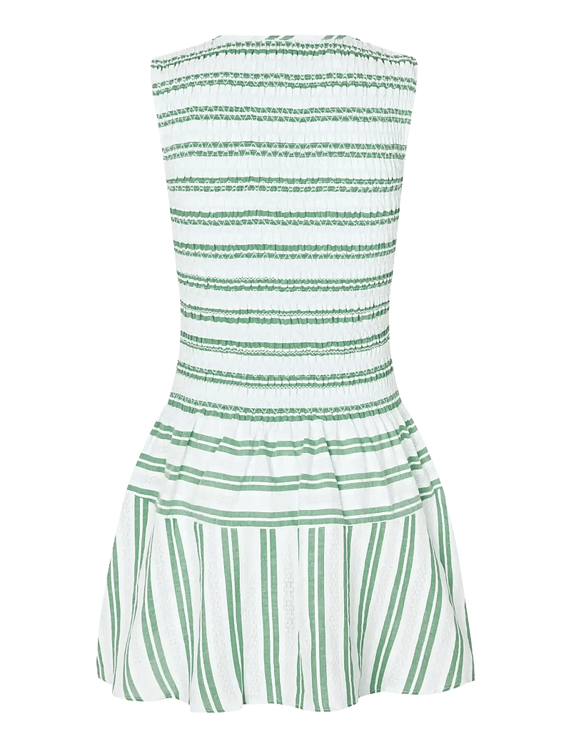 STINE GOYA - 2367 Smocked Cotton, Sleeveless Smo - vasarinės suknelės - smocked stripes - 2