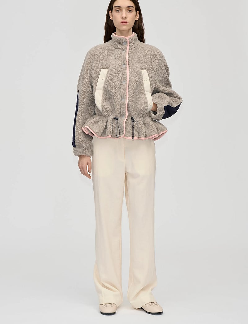 STINE GOYA - 2412 Fleece / Nylon, Dropped Should - frühlingsjacken - flint gray - 0