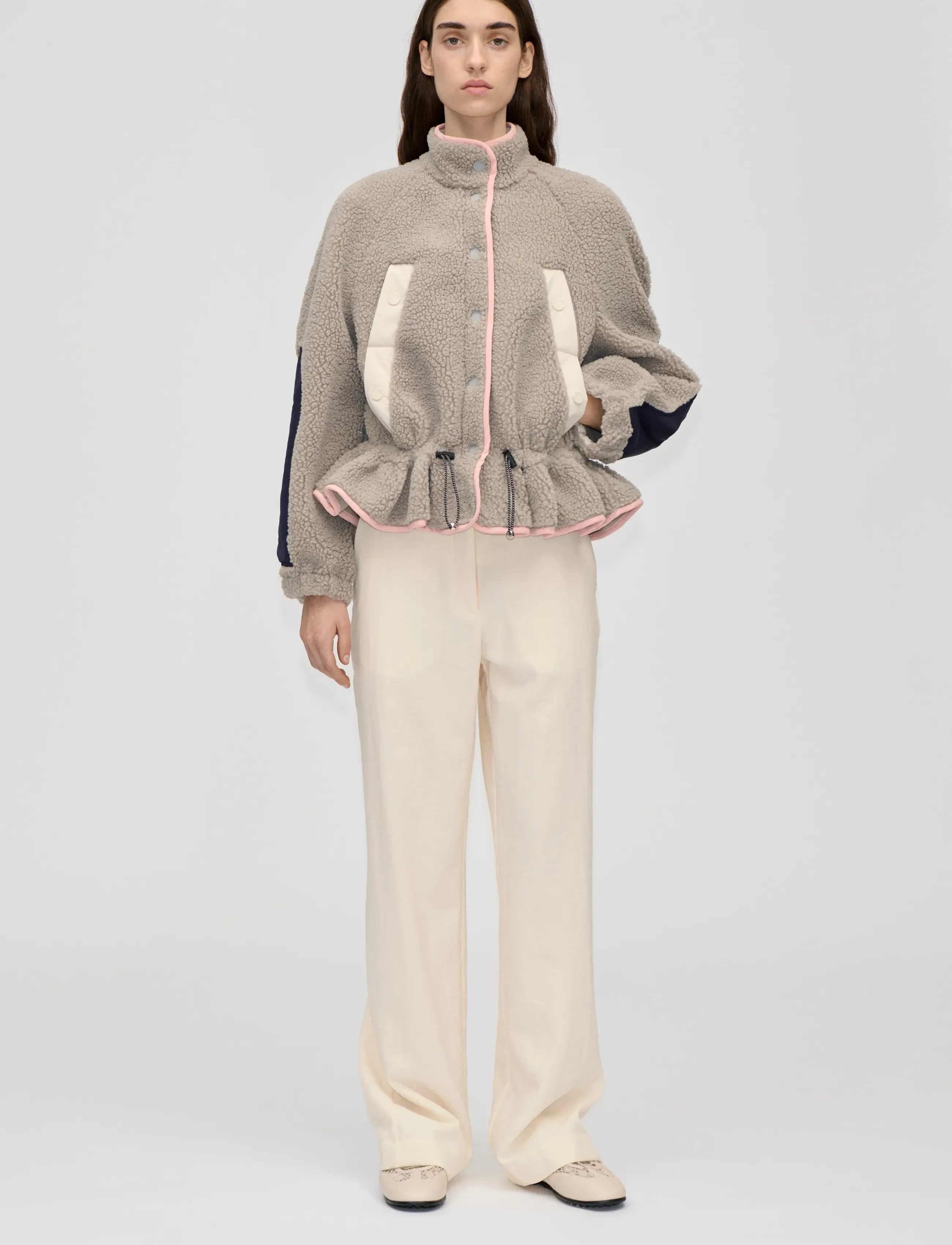 STINE GOYA 2412 Fleece / Nylon, Dropped Should - Jakker & Frakker - FLINT GRAY / grey