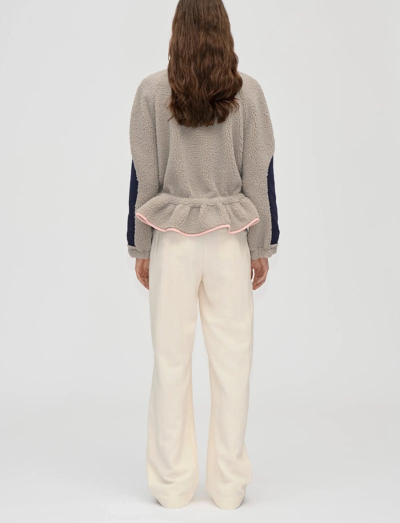 STINE GOYA - 2412 Fleece / Nylon, Dropped Should - frühlingsjacken - flint gray - 3