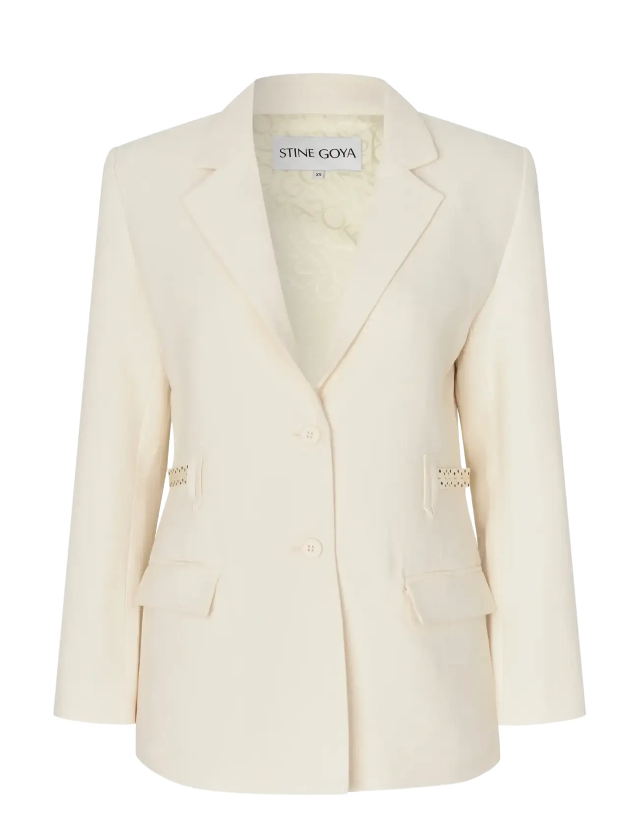 STINE GOYA 2513 Airy Tailoring, Elastic Detail - Tøj - EGGNOG / cream
