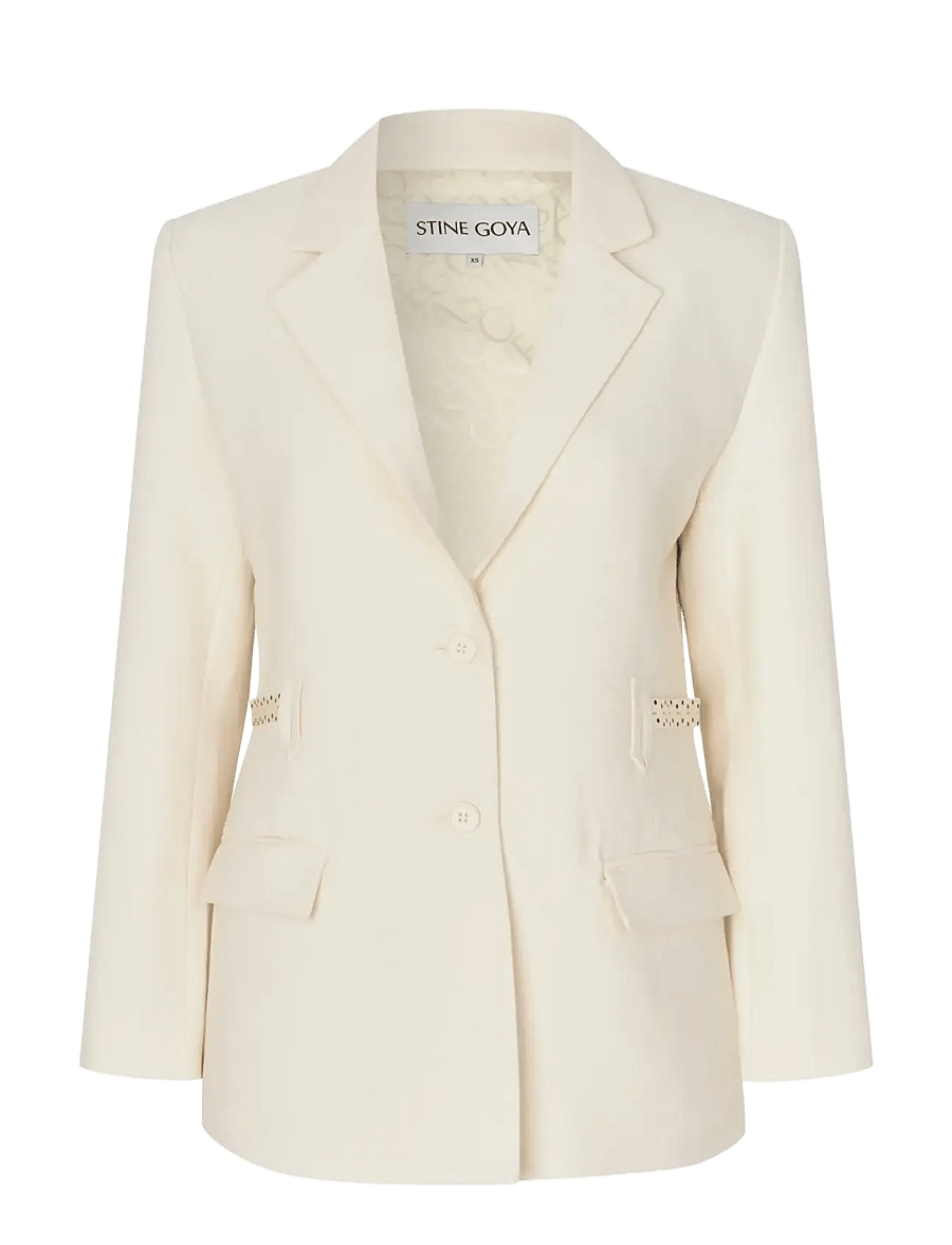 STINE GOYA - 2513 Airy Tailoring, Elastic Detail - einreihige blazer - eggnog - 1