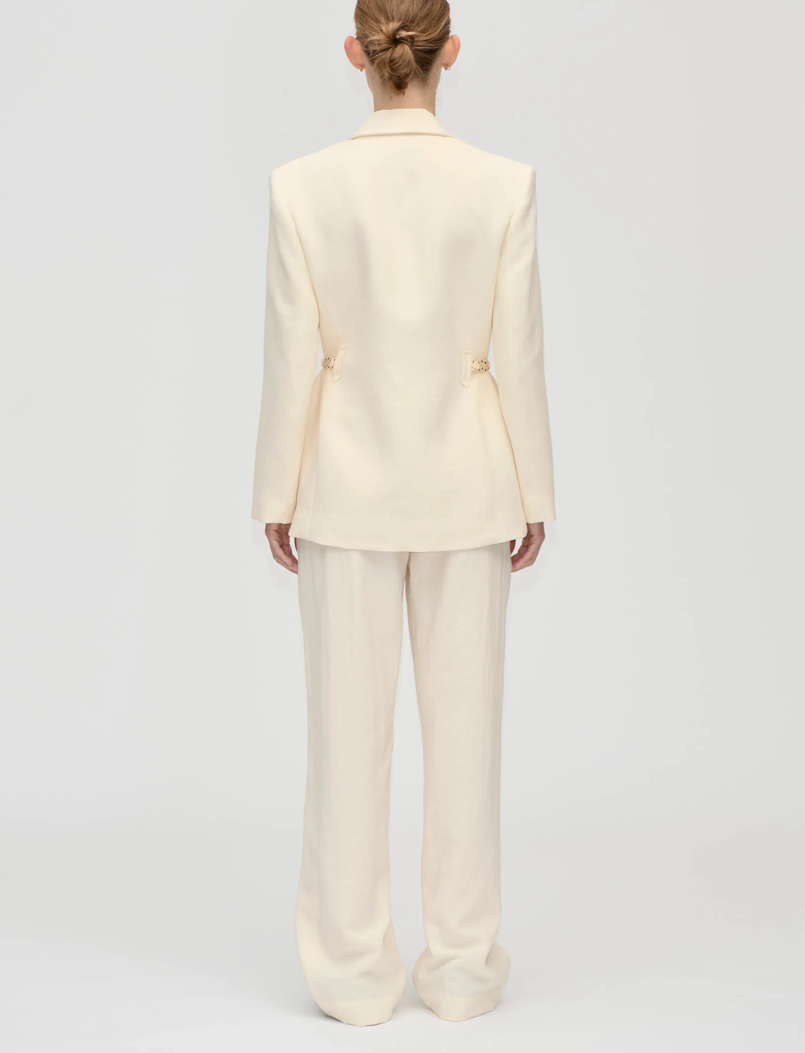 STINE GOYA - 2513 Airy Tailoring, Elastic Detail - einreihige blazer - eggnog - 3