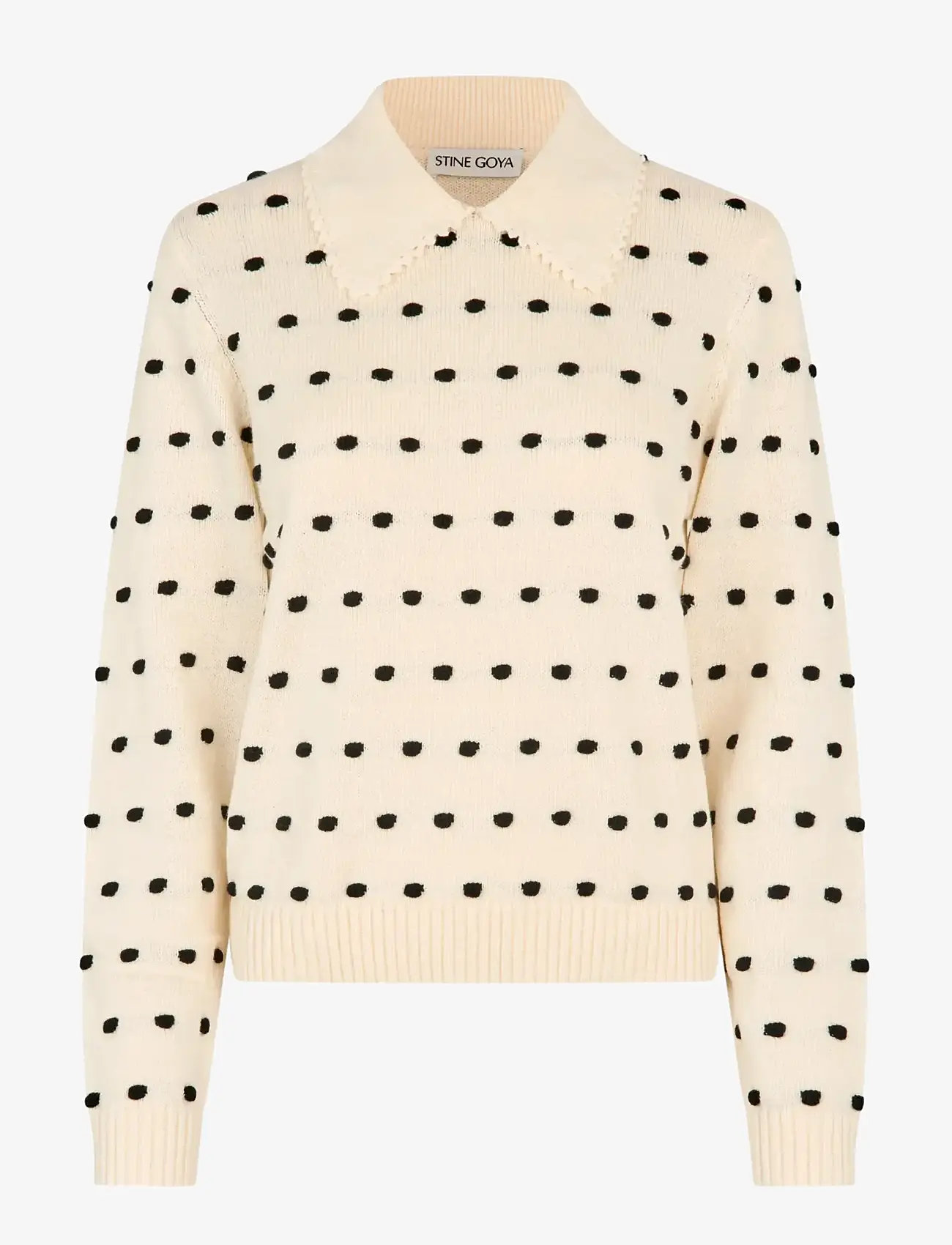 STINE GOYA - 2386 Cotton Mix, Bobble Polo Collar - pullover - sunlight bobbles - 1