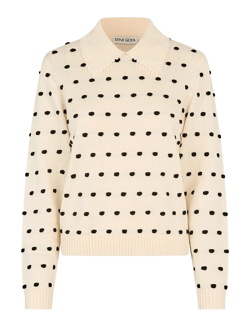STINE GOYA - 2386 Cotton Mix, Bobble Polo Collar - pullover - sunlight bobbles - 1