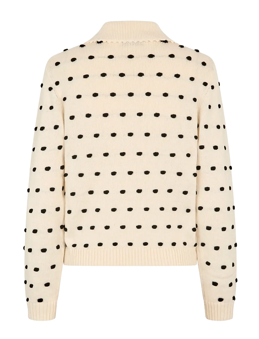 STINE GOYA - 2386 Cotton Mix, Bobble Polo Collar - džemperi - sunlight bobbles - 2