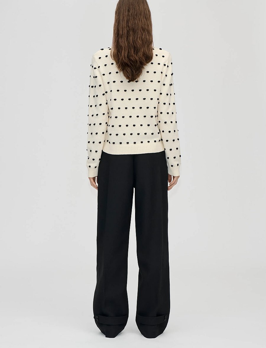 STINE GOYA - 2386 Cotton Mix, Bobble Polo Collar - džemperi - sunlight bobbles - 3